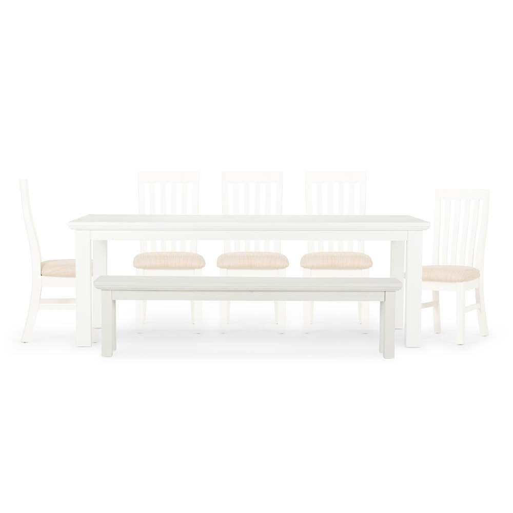 Melve 7 Piece Dining Set - W220, White