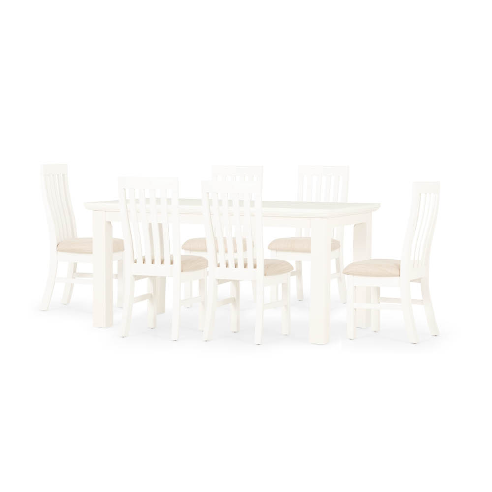 Melve 7 Piece Dining Set -W160, White