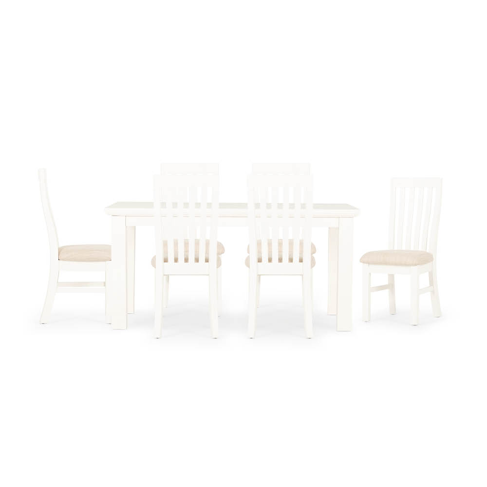 Melve 7 Piece Dining Set -W160, White