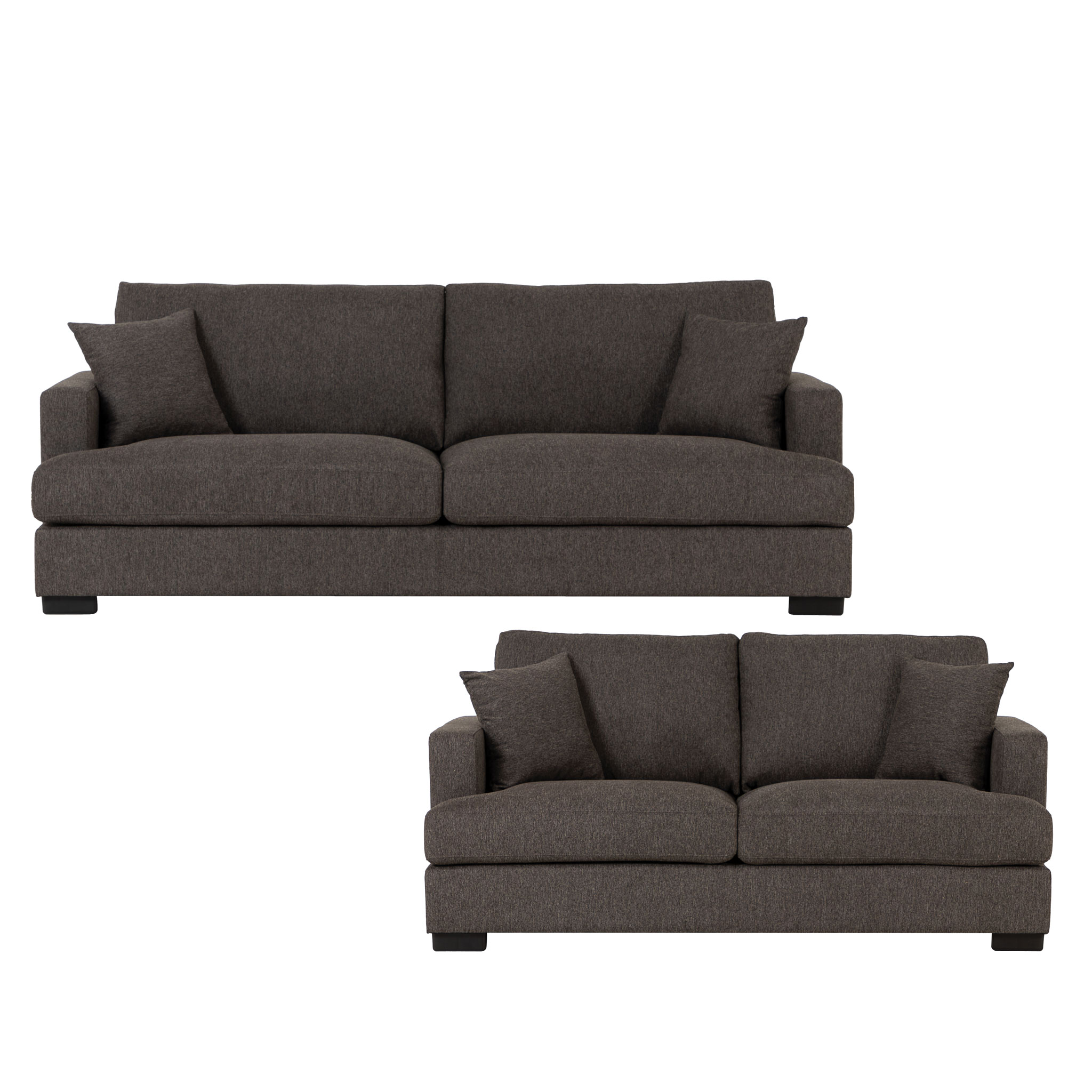 Milana 3 Seater + 2 Seater, Charcoal