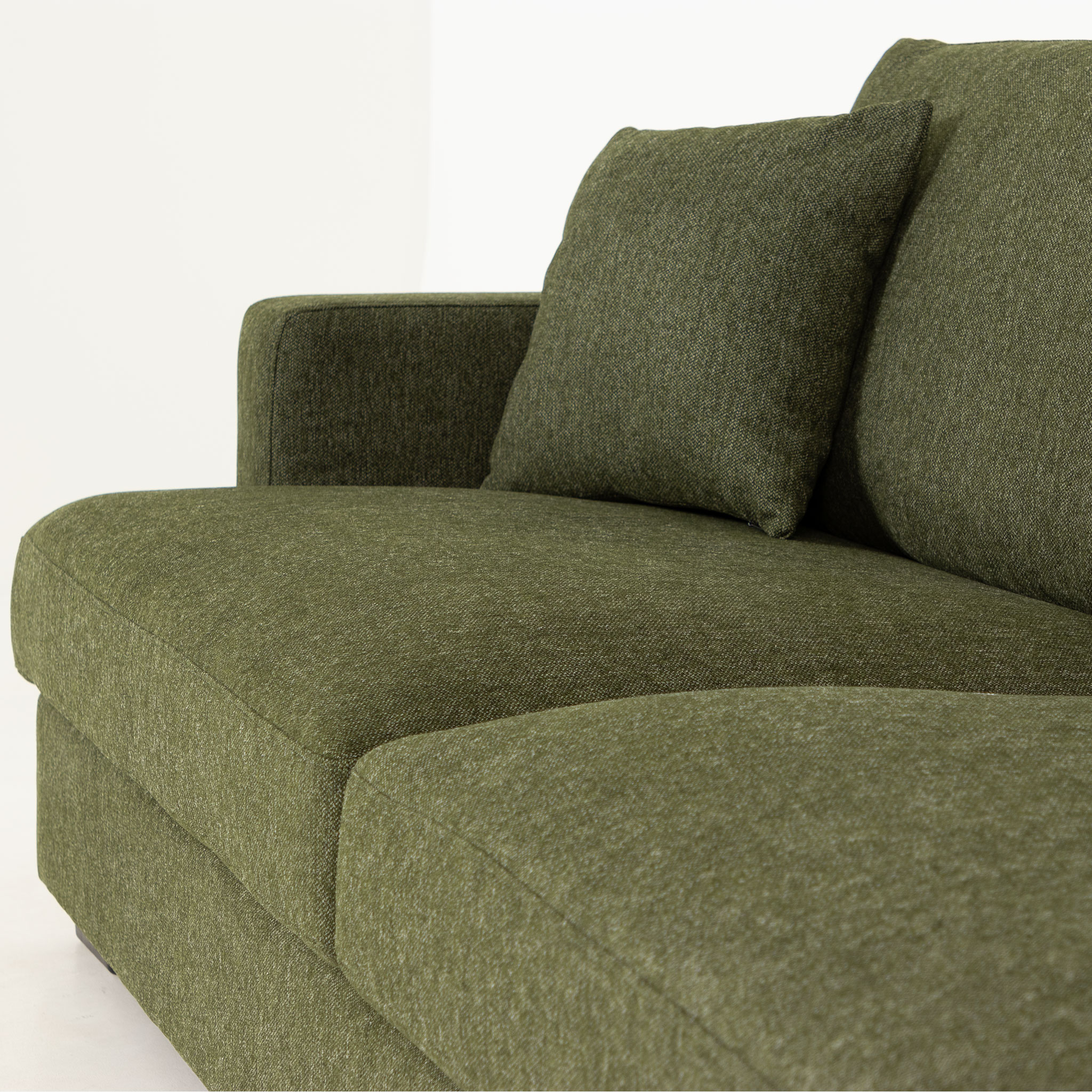 Milana 3 Seater + Ottoman, Green