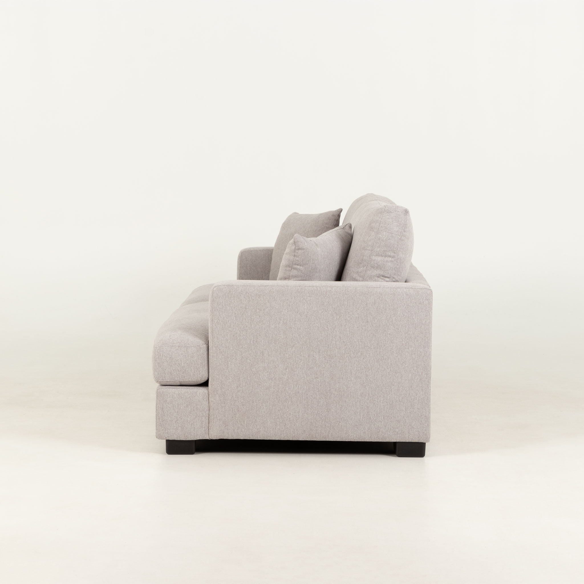 Milana 3 Seater + Ottoman, Light Grey