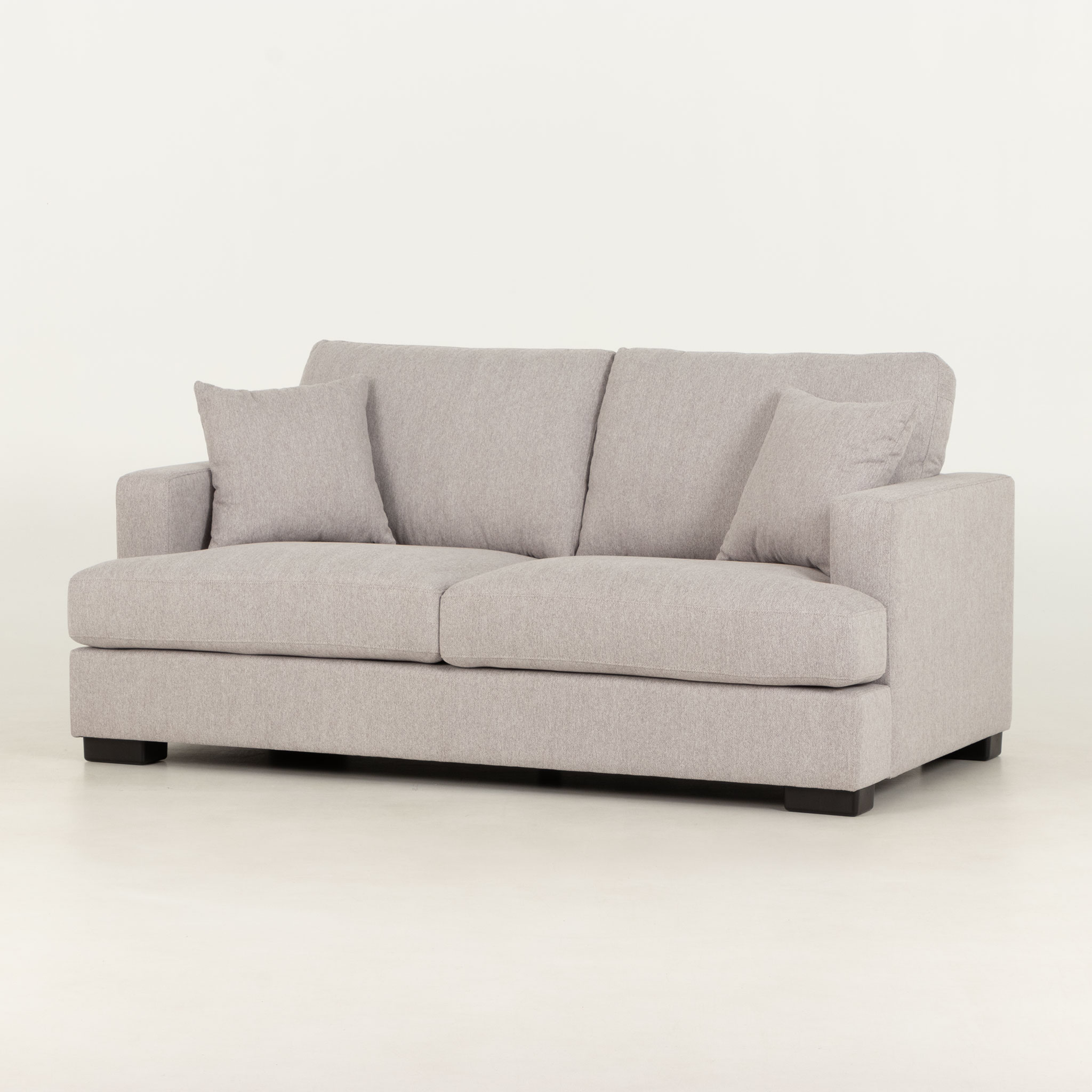 Milana 2 Seater + Ottoman, Light Grey