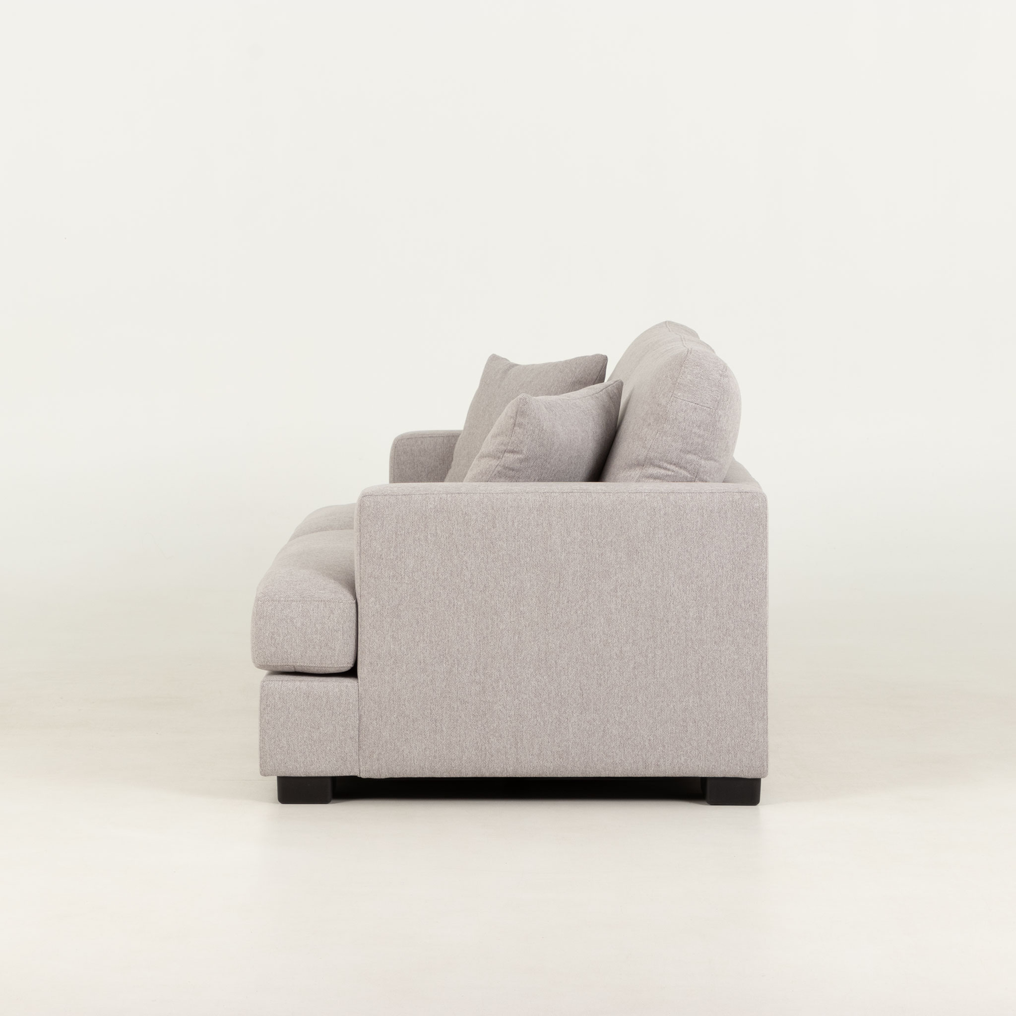 Milana 2 Seater + Ottoman, Light Grey