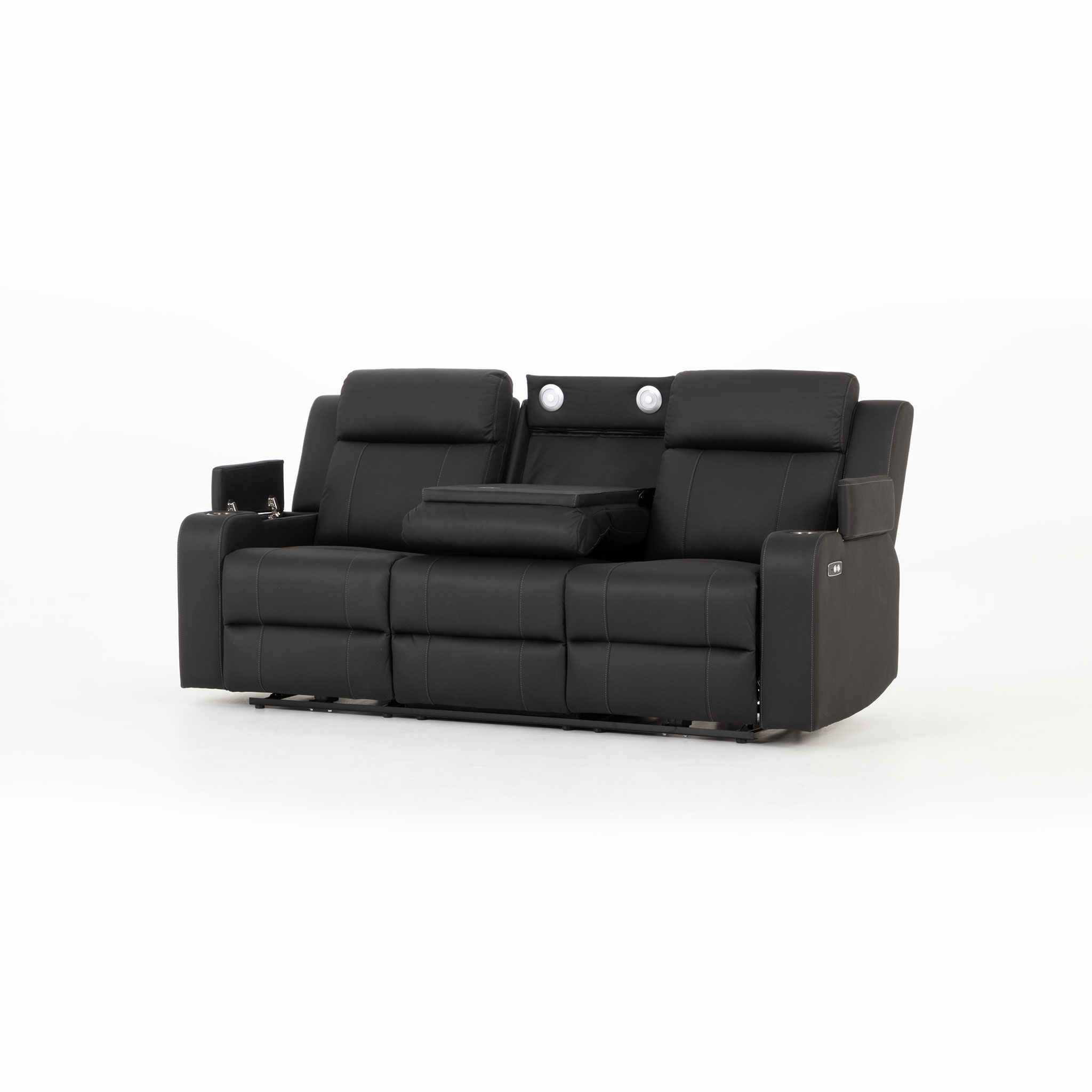 Nico 3 Seater Recliner + 2 Seater Recliner, Charcoal