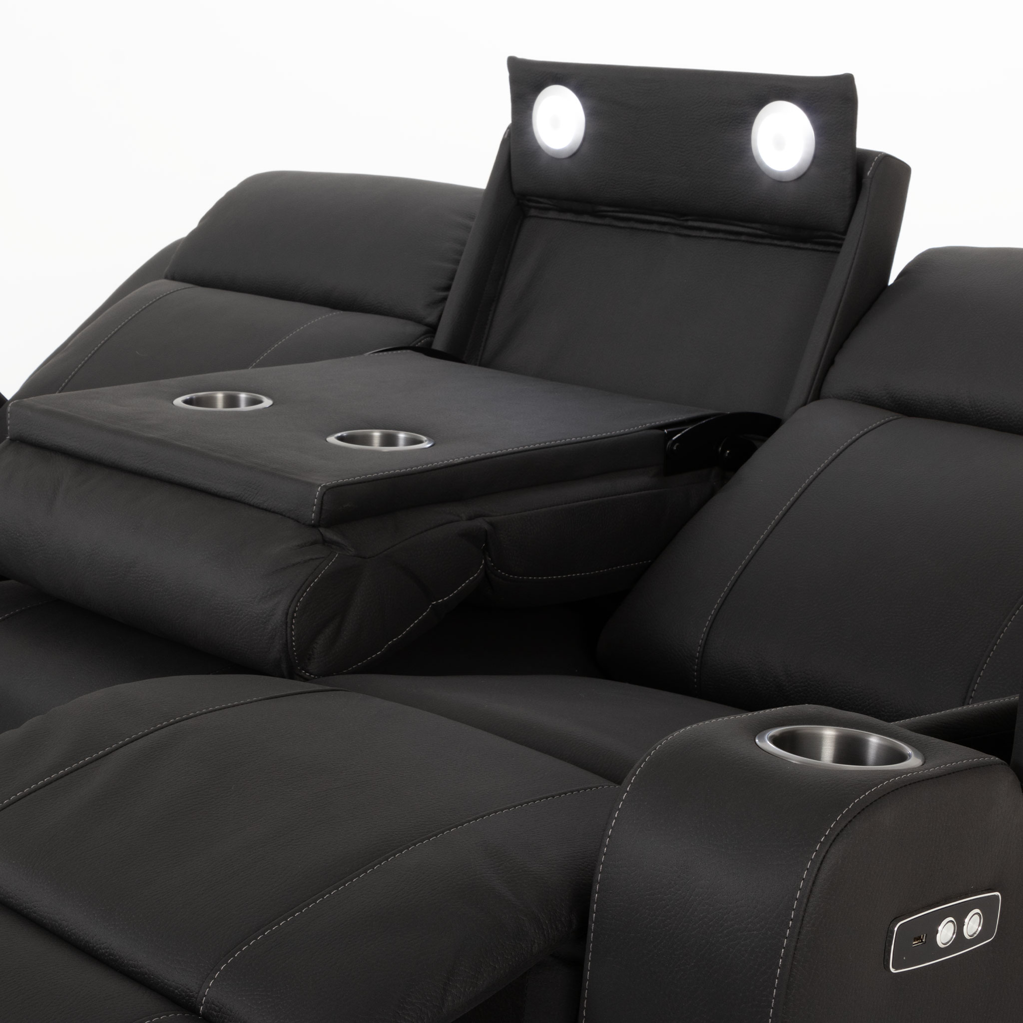 Nico 3 Seater Recliner + 2 Seater Recliner, Charcoal