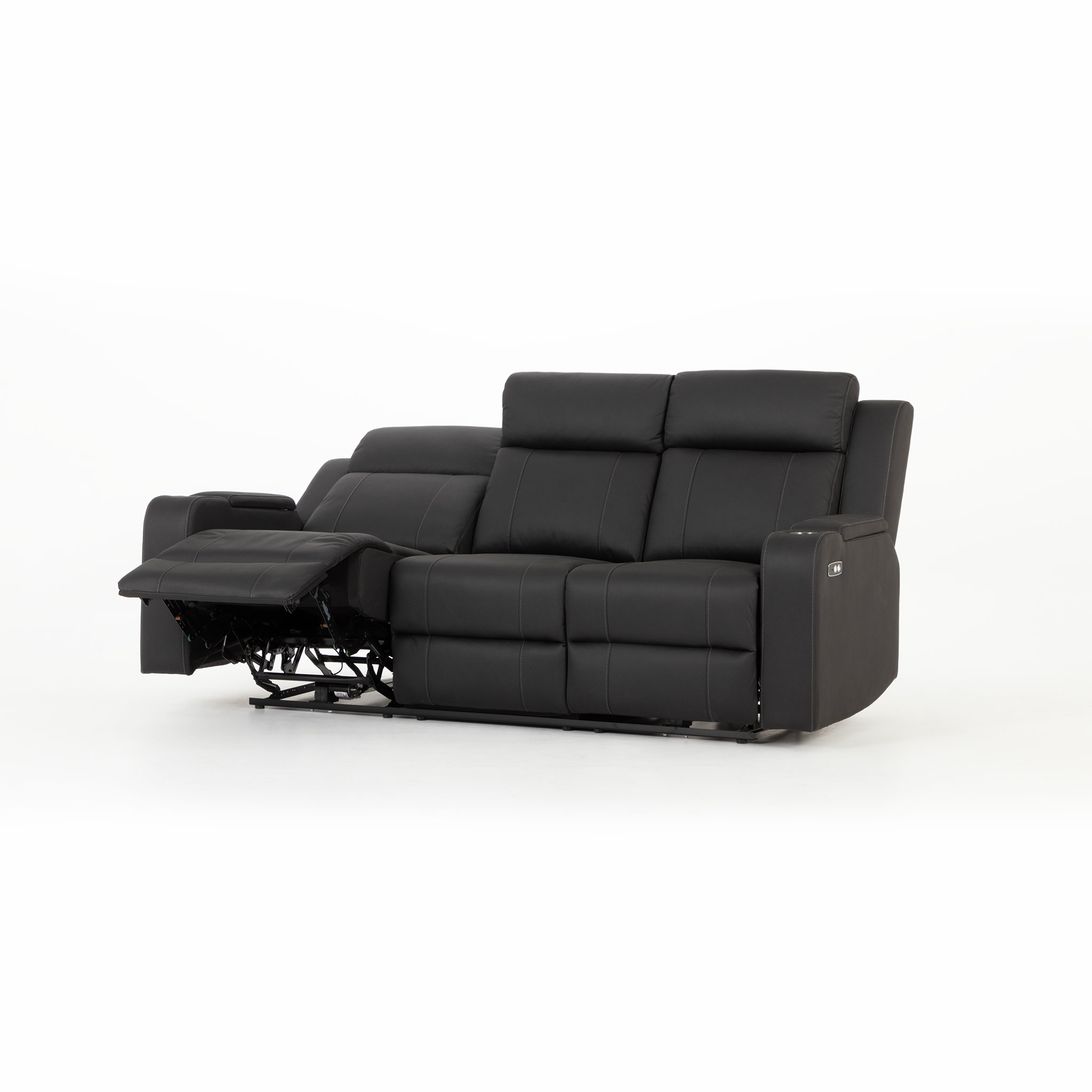 Nico 3 Seater Recliner + 2 Recliner Chairs, Charcoal