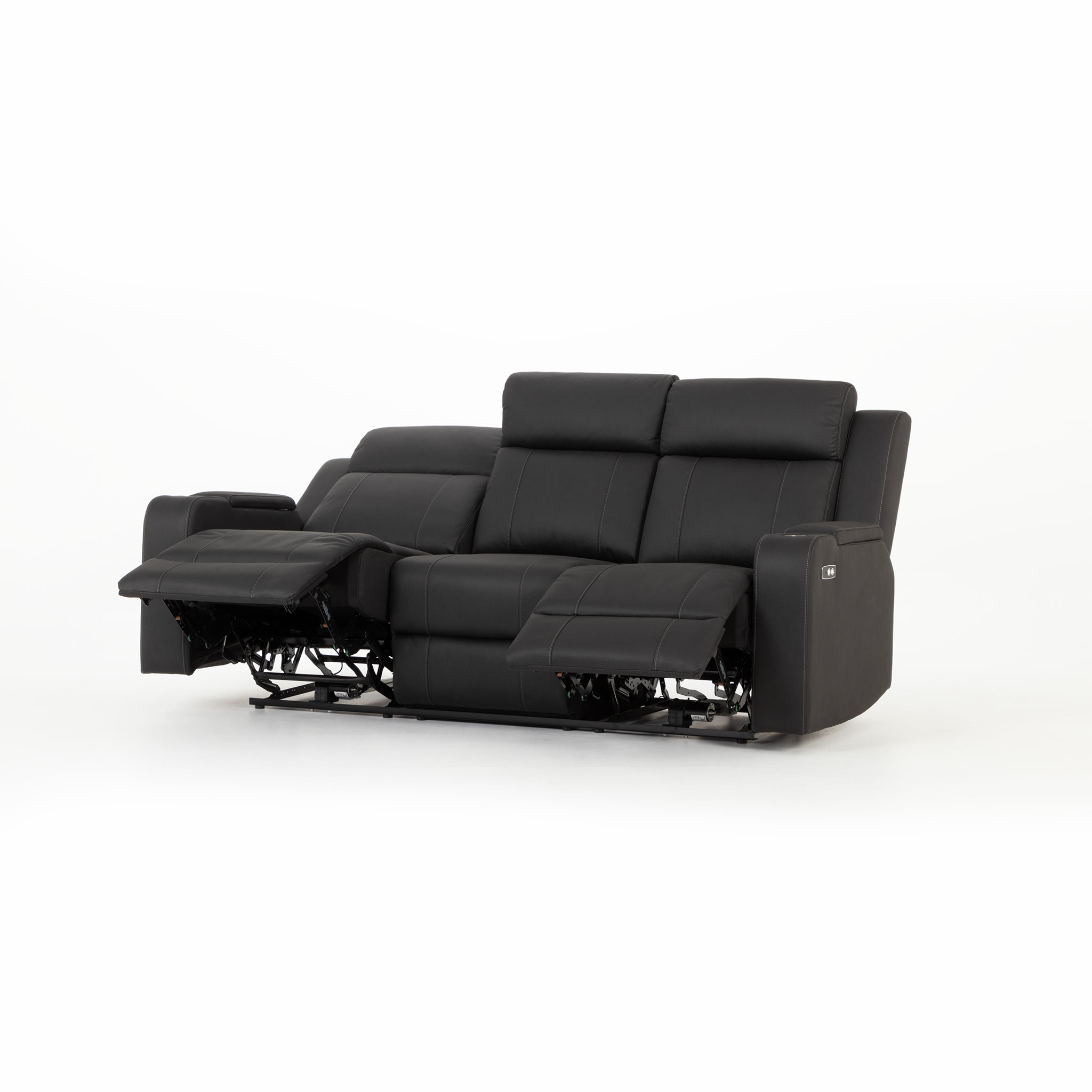 Nico 3 Seater Recliner + 2 Recliner Chairs, Charcoal
