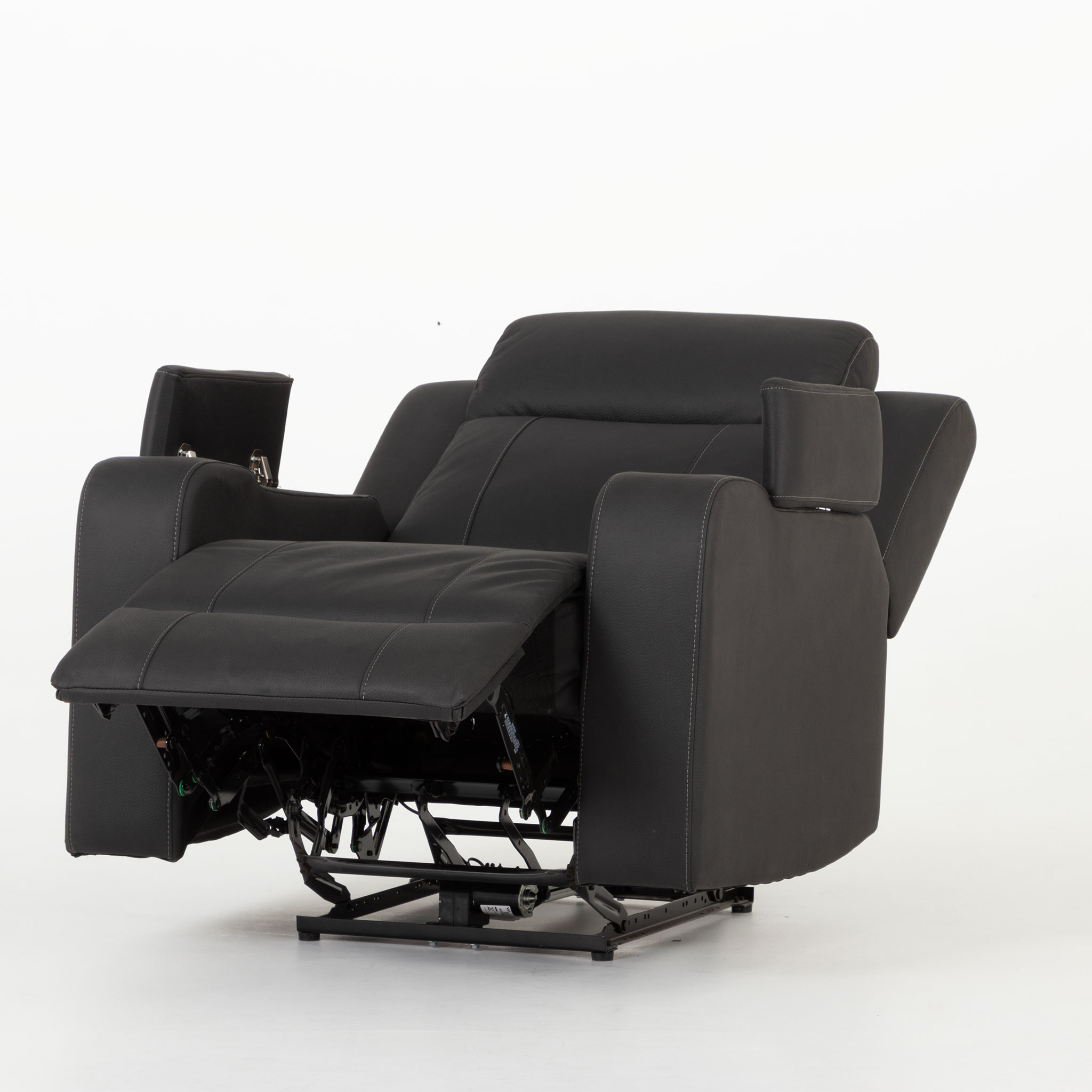 Nico 3 Seater Recliner + 2 Recliner Chairs, Charcoal
