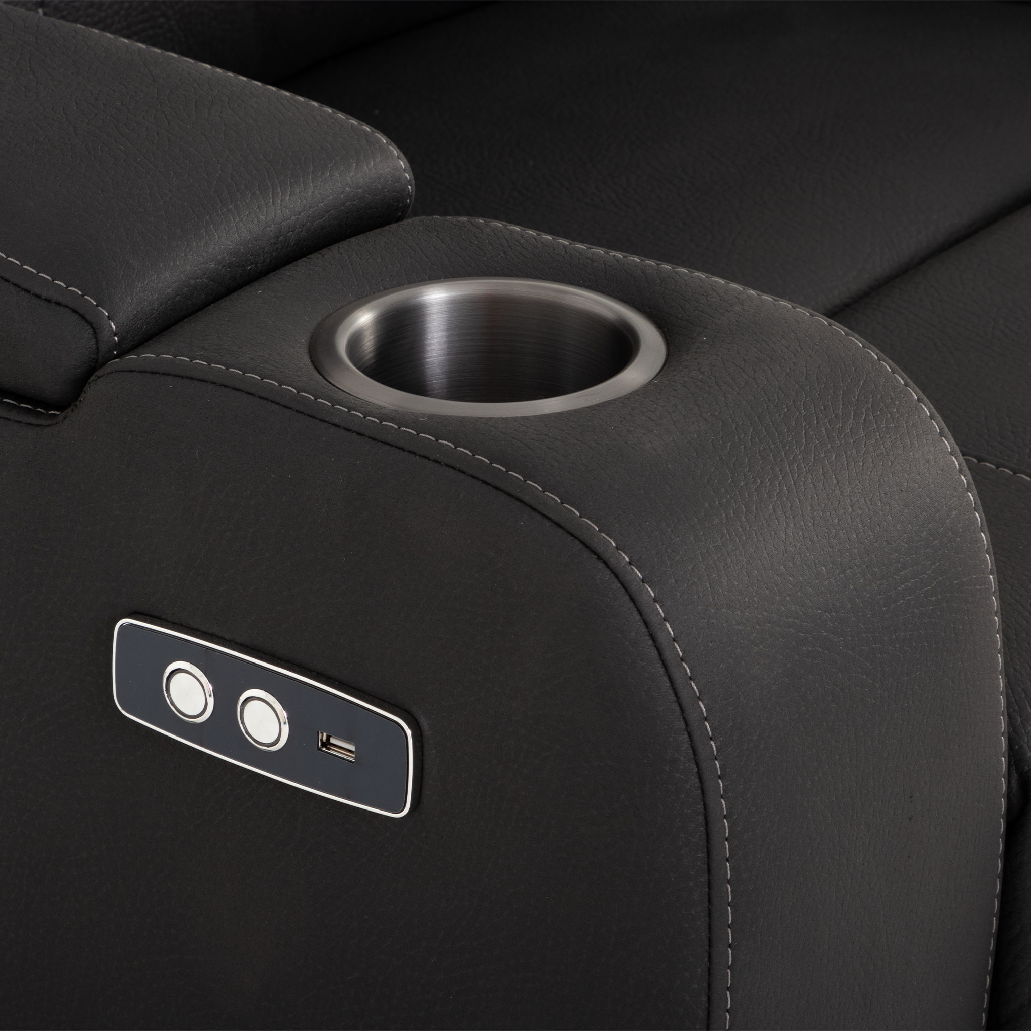 Nico 3 Seater Recliner + 2 Recliner Chairs, Charcoal