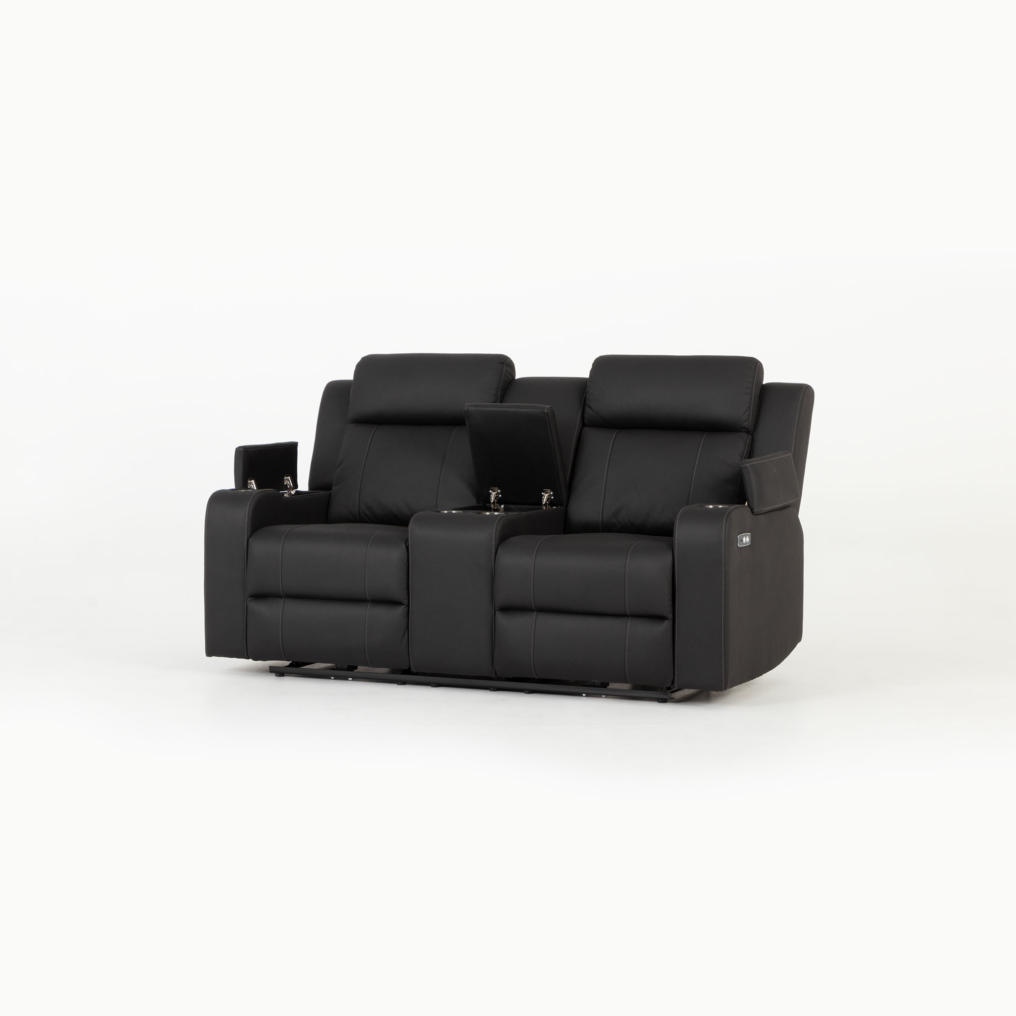 Nico 2 Seater Recliner + 2 Recliner Chairs, Charcoal