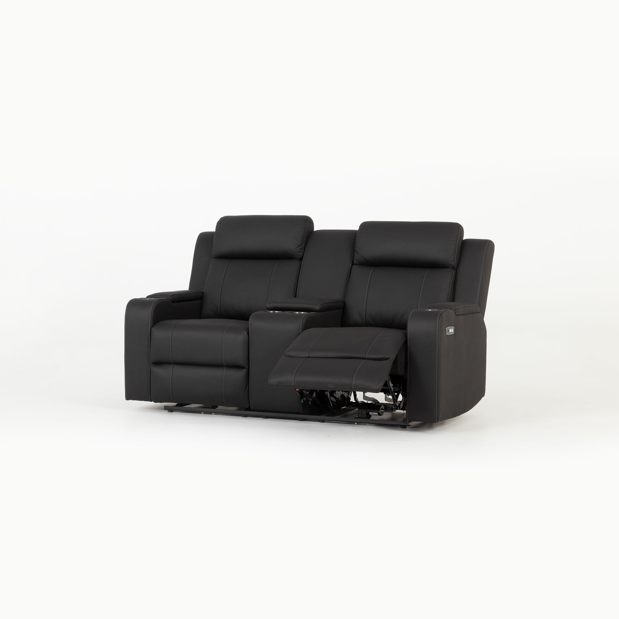 Nico 2 Seater Recliner + 2 Recliner Chairs, Charcoal