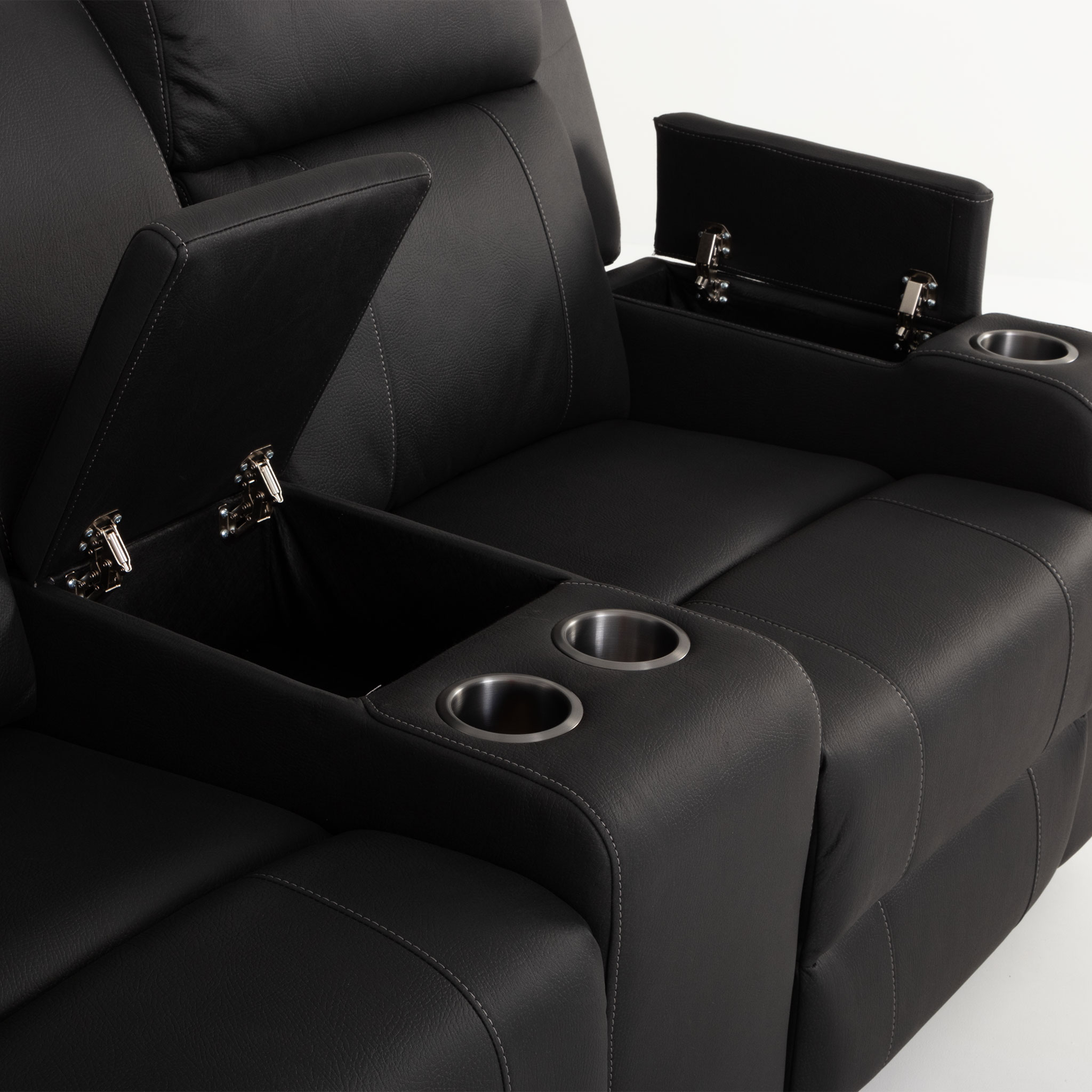 Nico 2 Seater Recliner + 2 Recliner Chairs, Charcoal