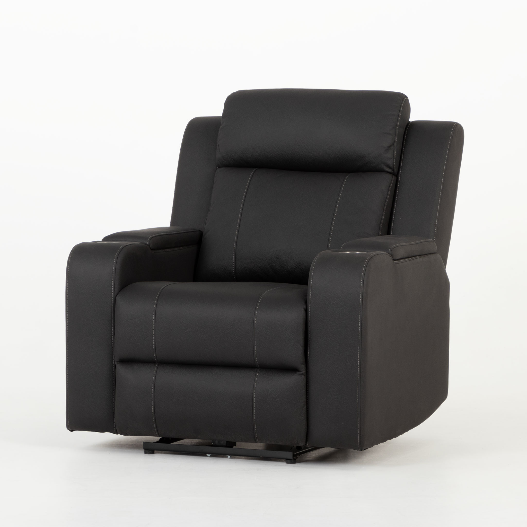 Nico 2 Seater Recliner + 2 Recliner Chairs, Charcoal