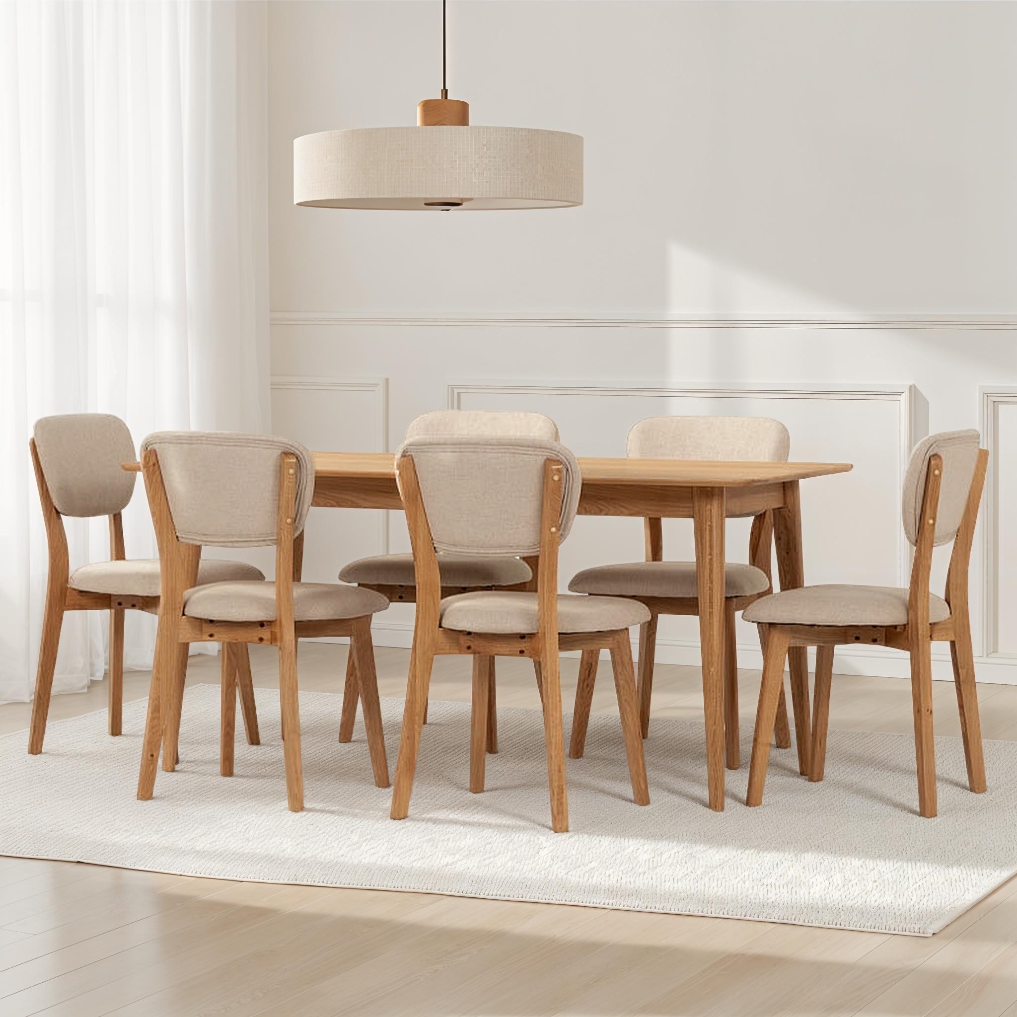 Nordic 7 Piece Dining Set - W160