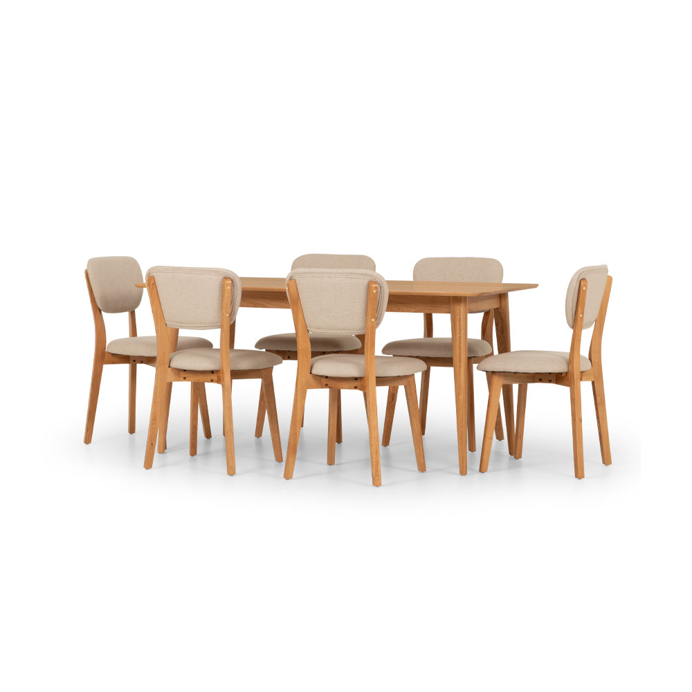 Nordic 7 Piece Dining Set - W160
