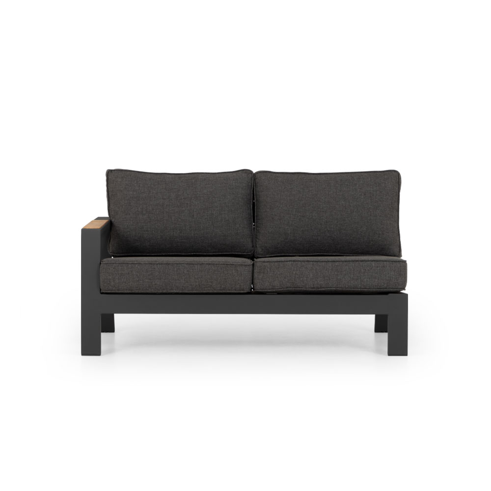 Palau 3 Piece Outdoor Lounge Set with Coffee Table, Gunmetal