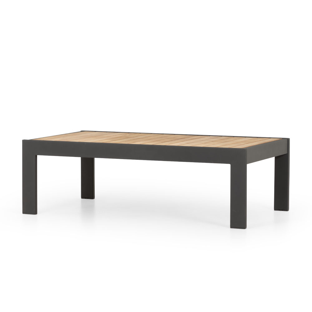 Palau 3 Piece Outdoor Lounge Set with Coffee Table, Gunmetal