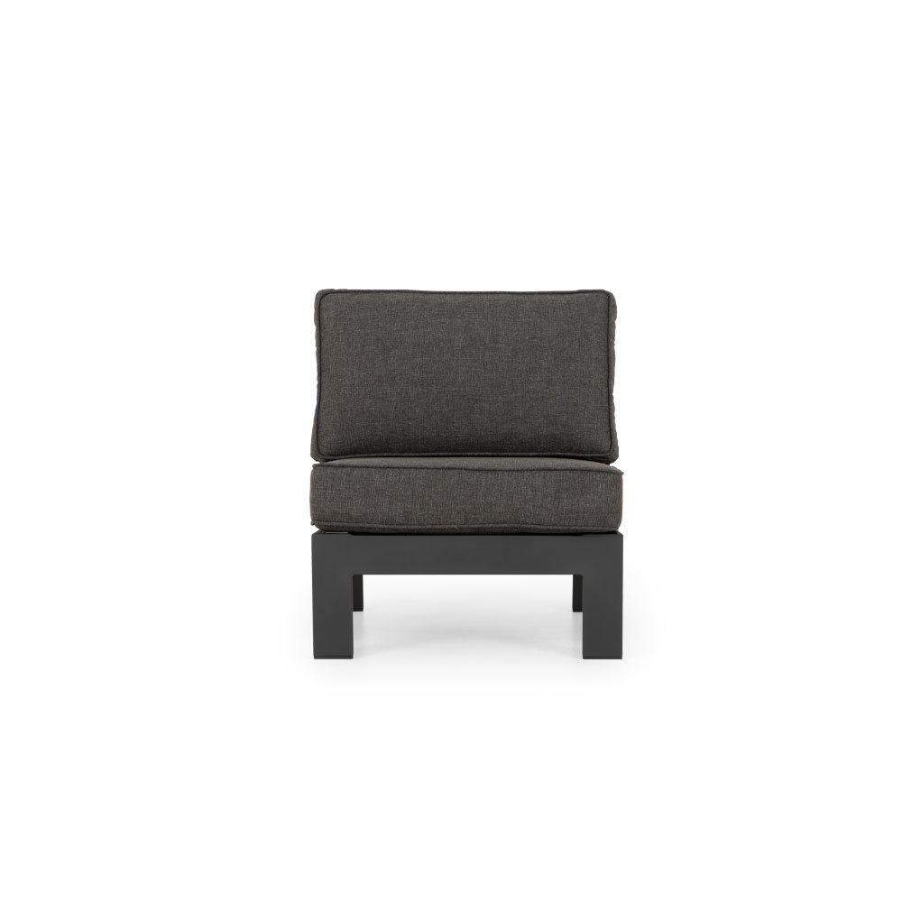 Palau 4 Piece Outdoor Corner Lounge Set, Gunmetal