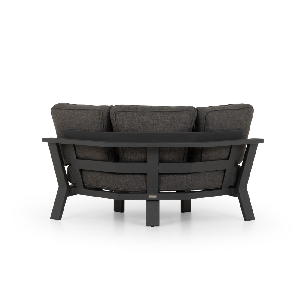 Palau 4 Piece Outdoor Corner Lounge Set, Gunmetal