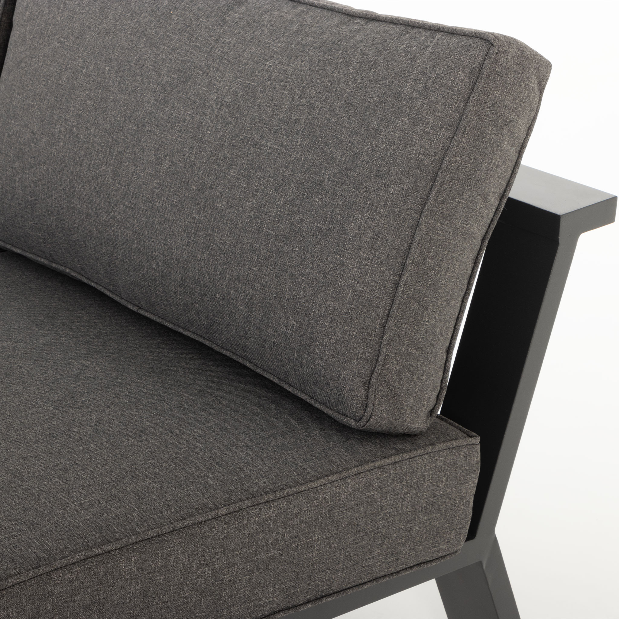 Palamea 3 Piece Outdoor Lounge Set with Coffee Table - W100, Gunmetal