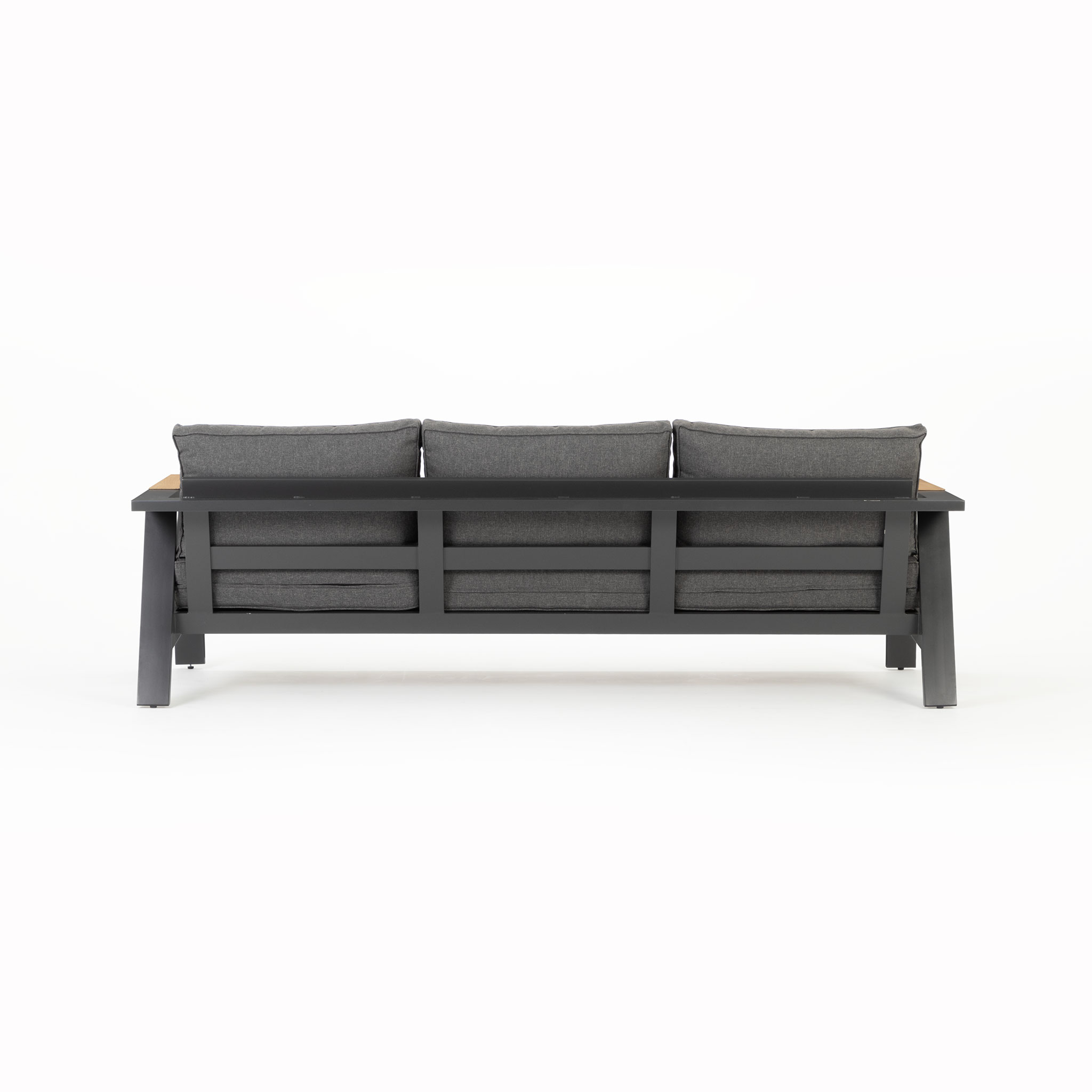 Palamea 4 Piece Outdoor Lounge Set with Coffee Table, Gunmetal