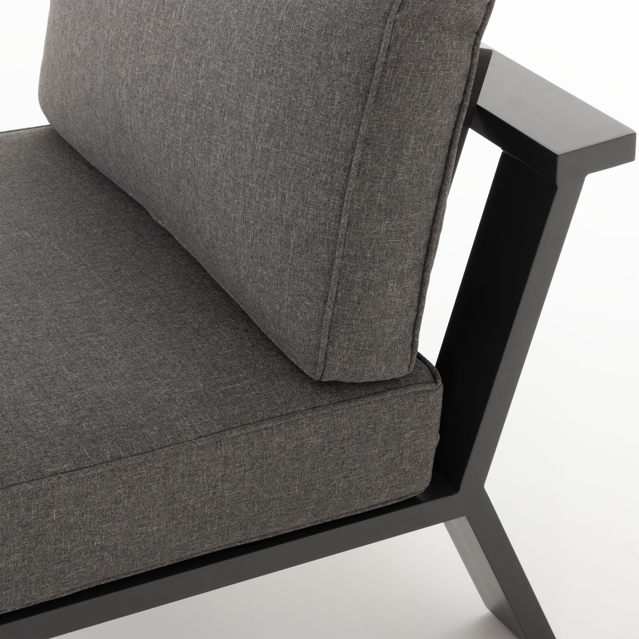 Palamea 4 Piece Outdoor Corner Lounge Set, Gunmetal