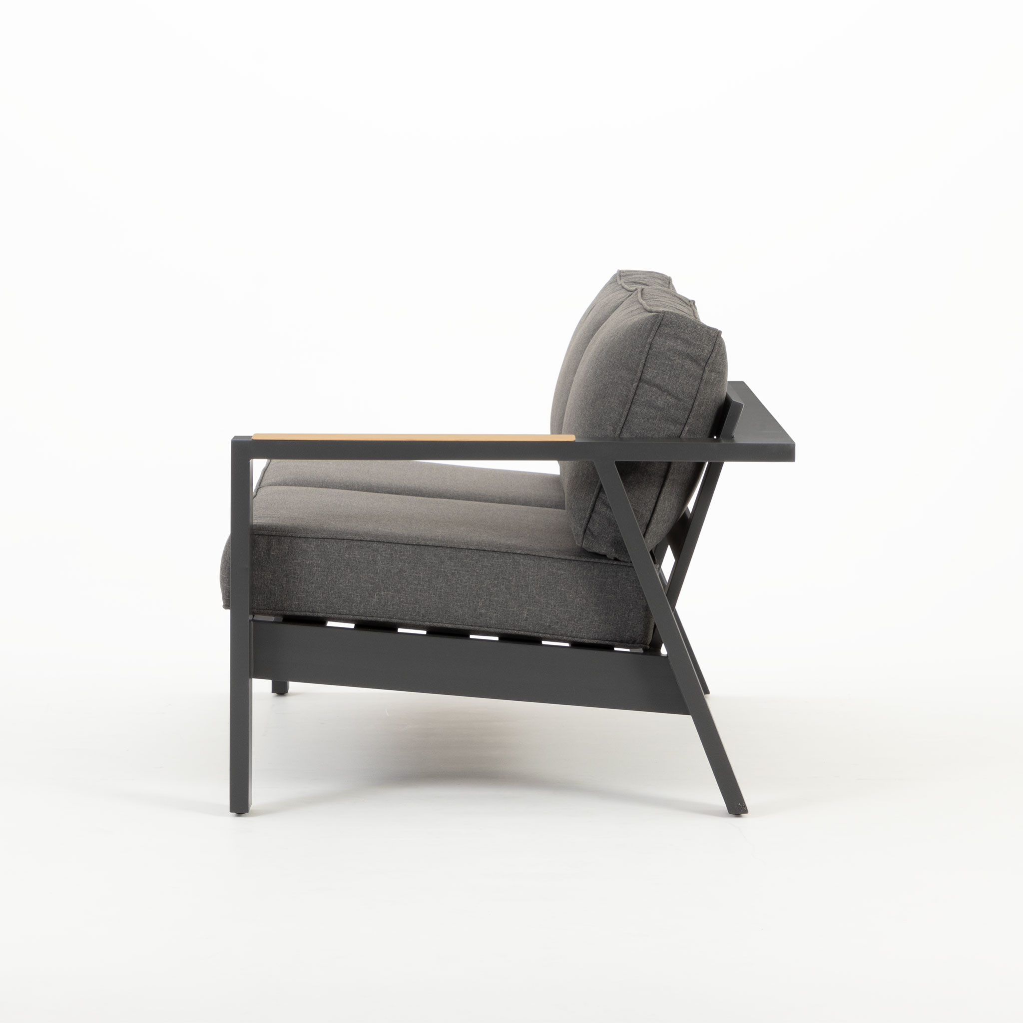 Palamea 4 Piece Outdoor Corner Lounge Set With Coffee Table, Gunmetal
