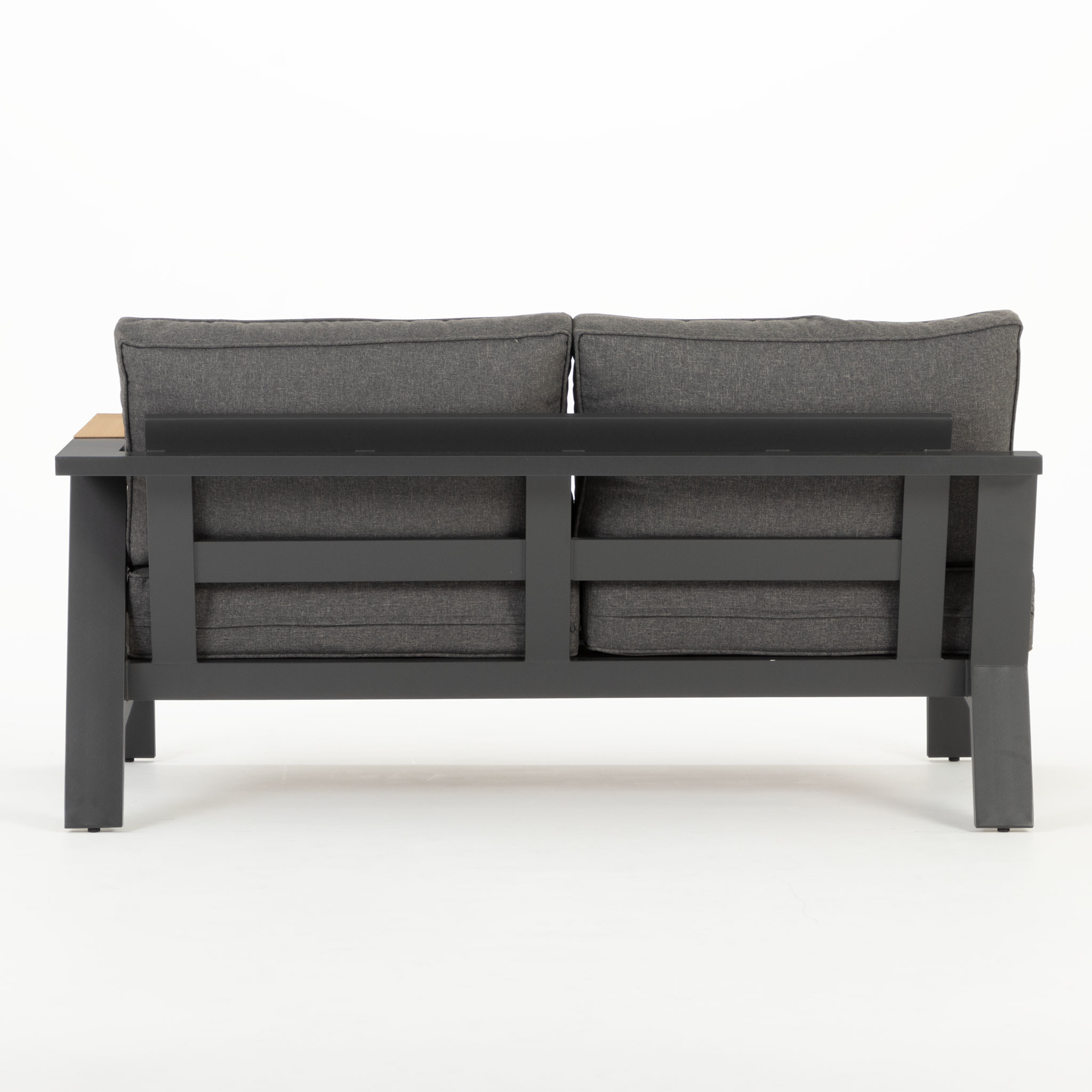 Palamea 4 Piece Outdoor Corner Lounge Set With Coffee Table, Gunmetal