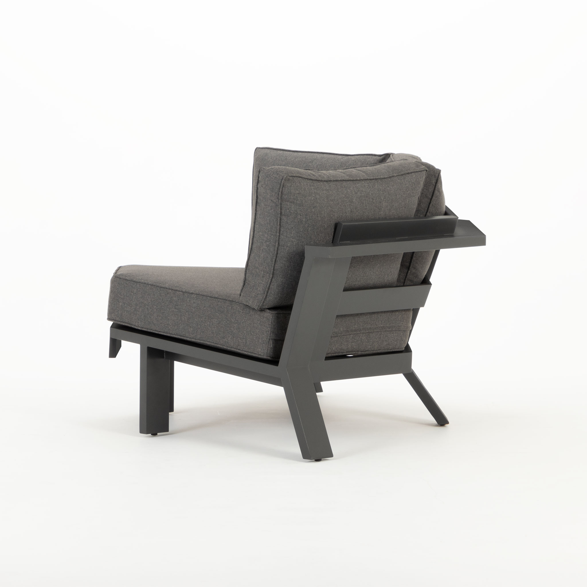 Palamea 4 Piece Outdoor Corner Lounge Set With Coffee Table, Gunmetal