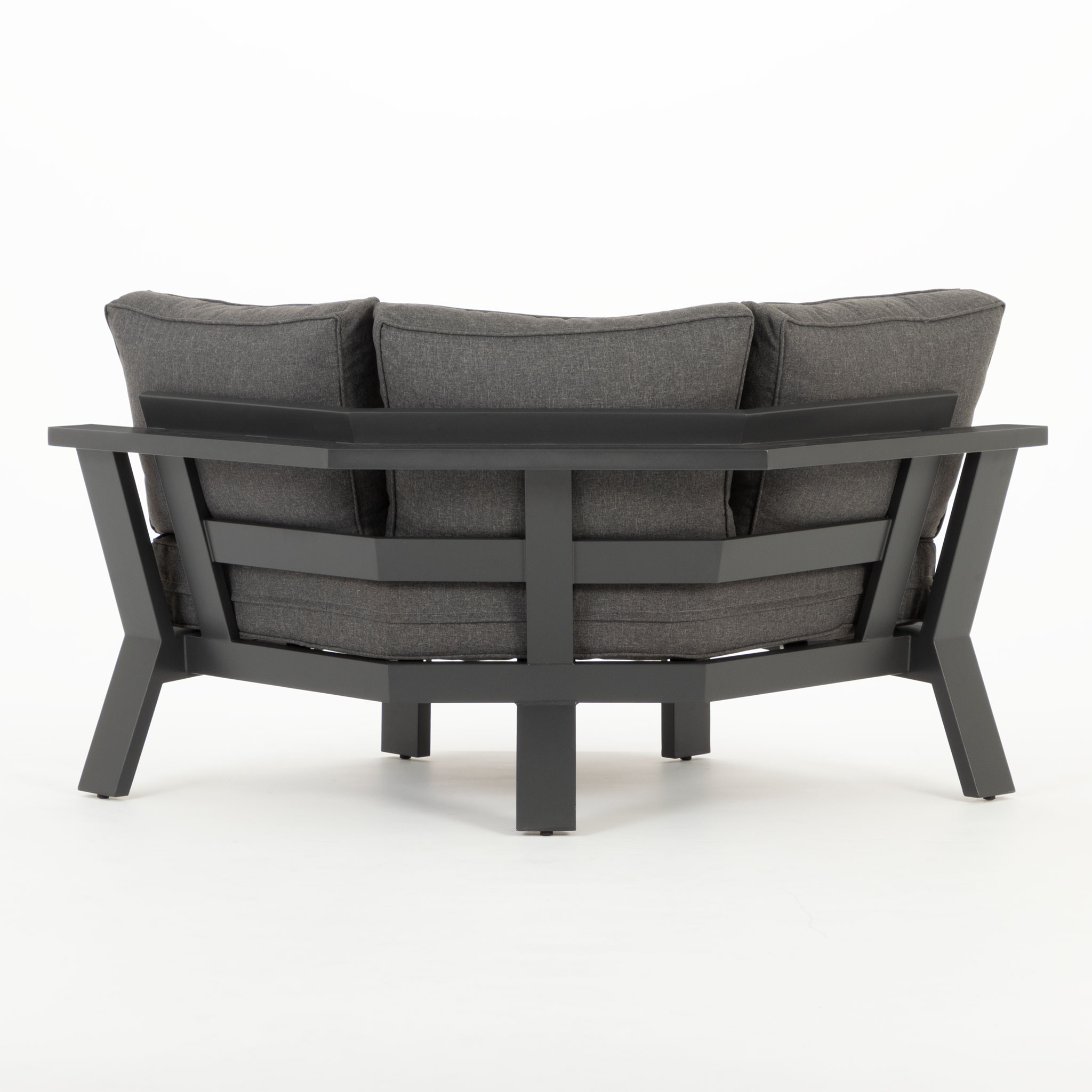 Palamea 5 Piece Outdoor Corner Lounge Set With Coffee Table, Gunmetal