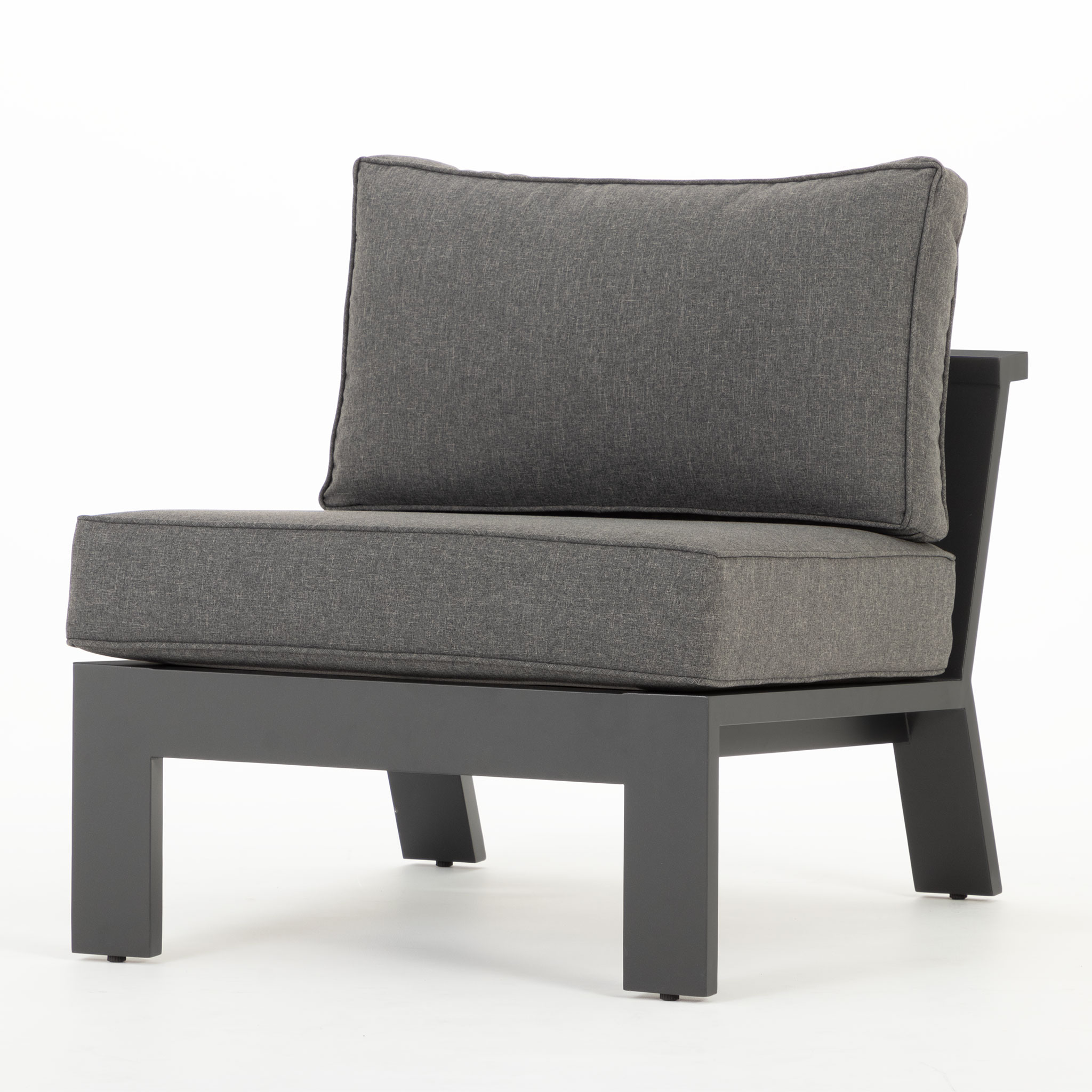 Palamea 5 Piece Outdoor Corner Lounge Set With Coffee Table, Gunmetal