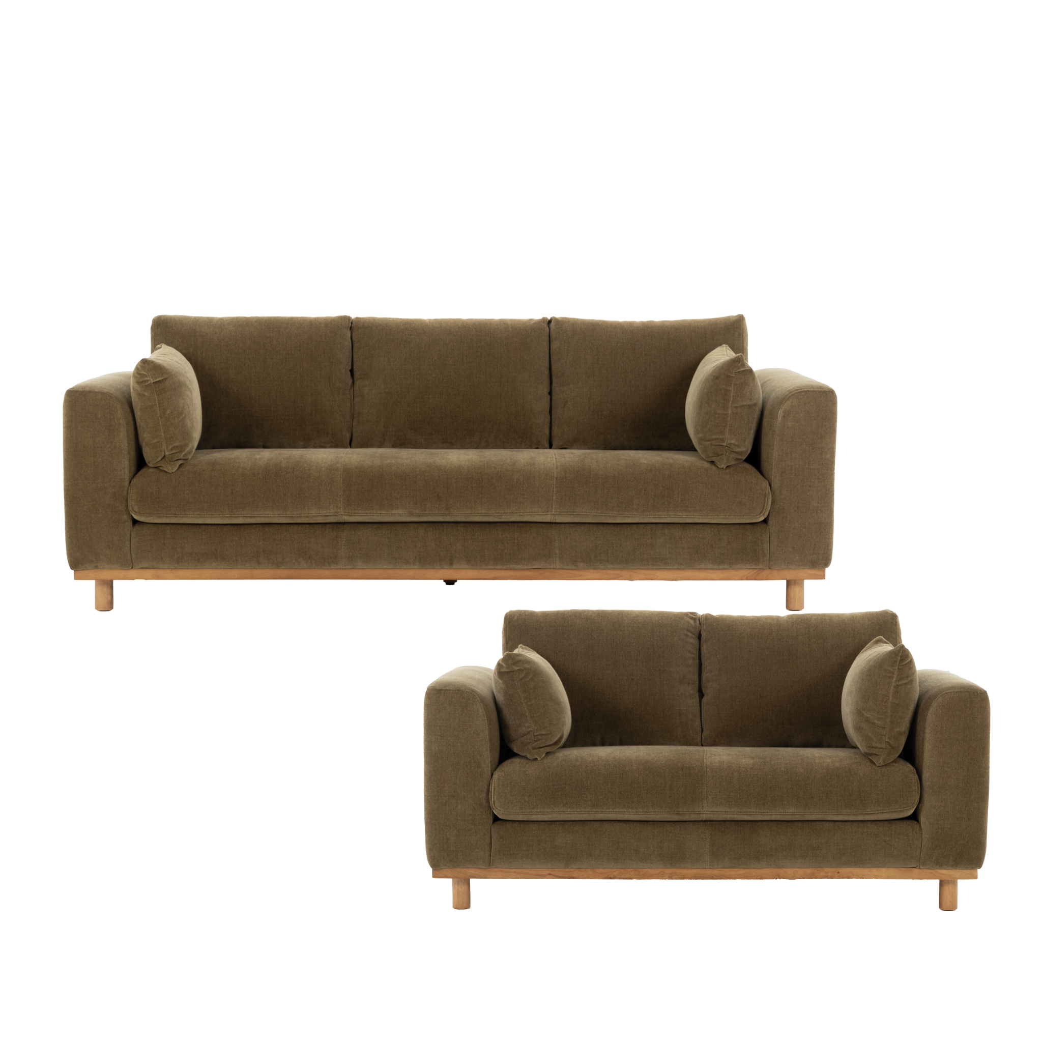 Portia 3 Seater + 2 Seater, Olive
