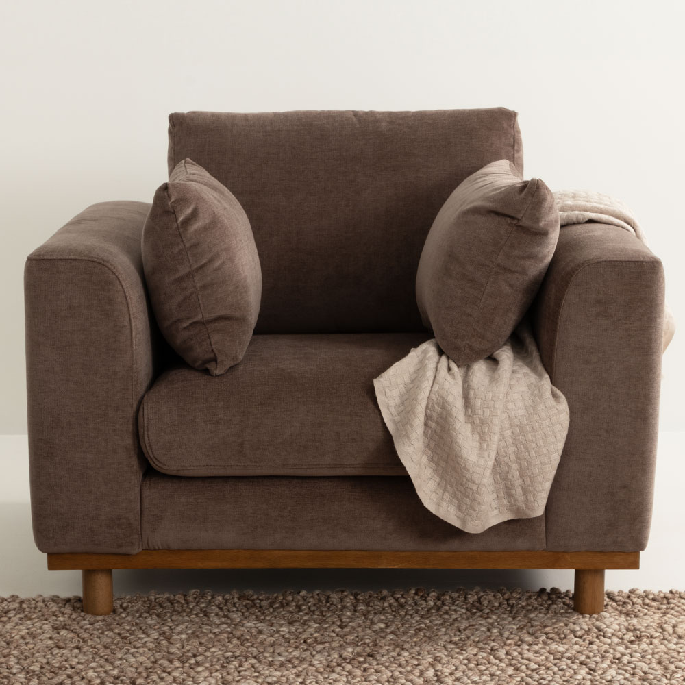 Portia 3 Seater + 2 Chairs, Brown