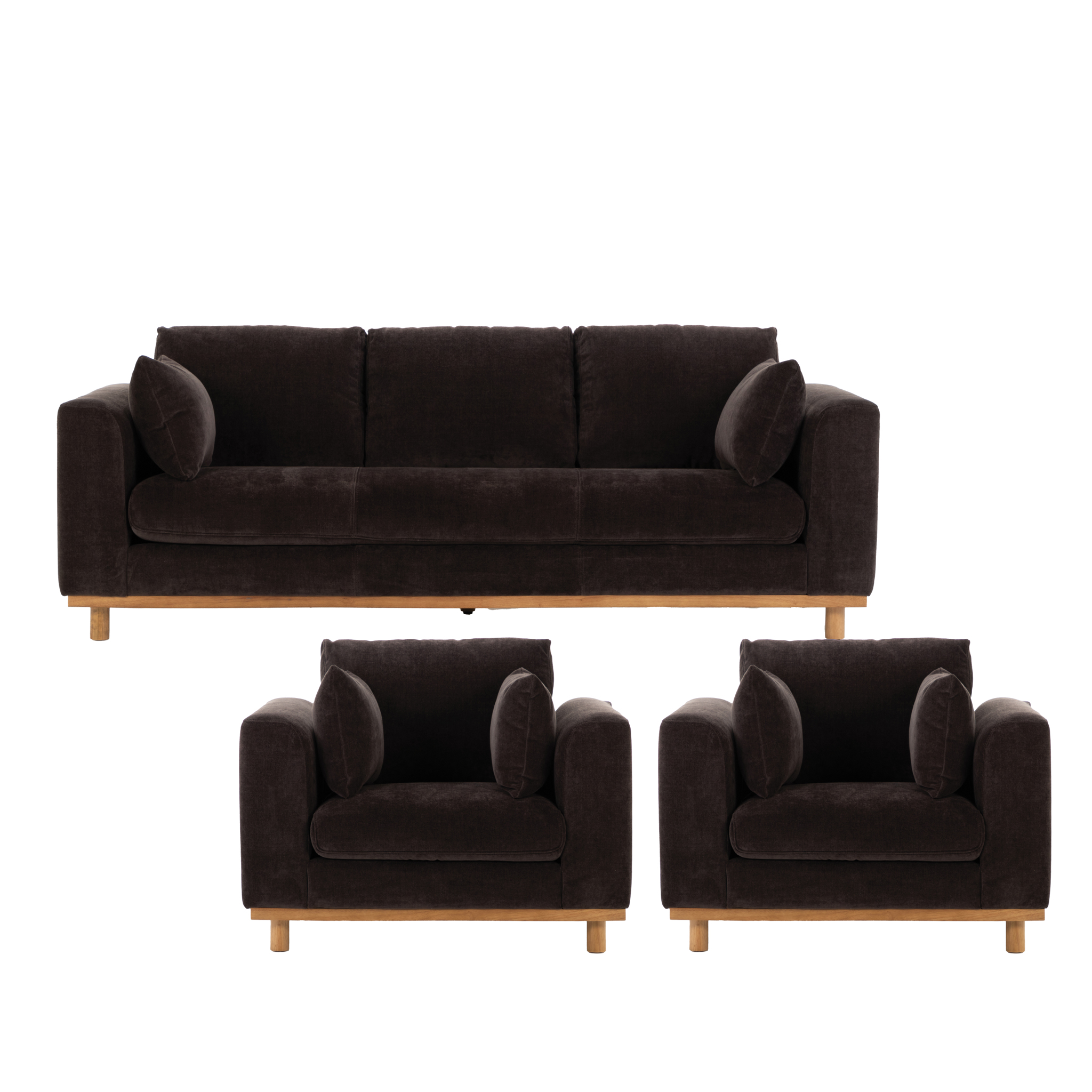 Portia 3 Seater + 2 Chairs, Midnight