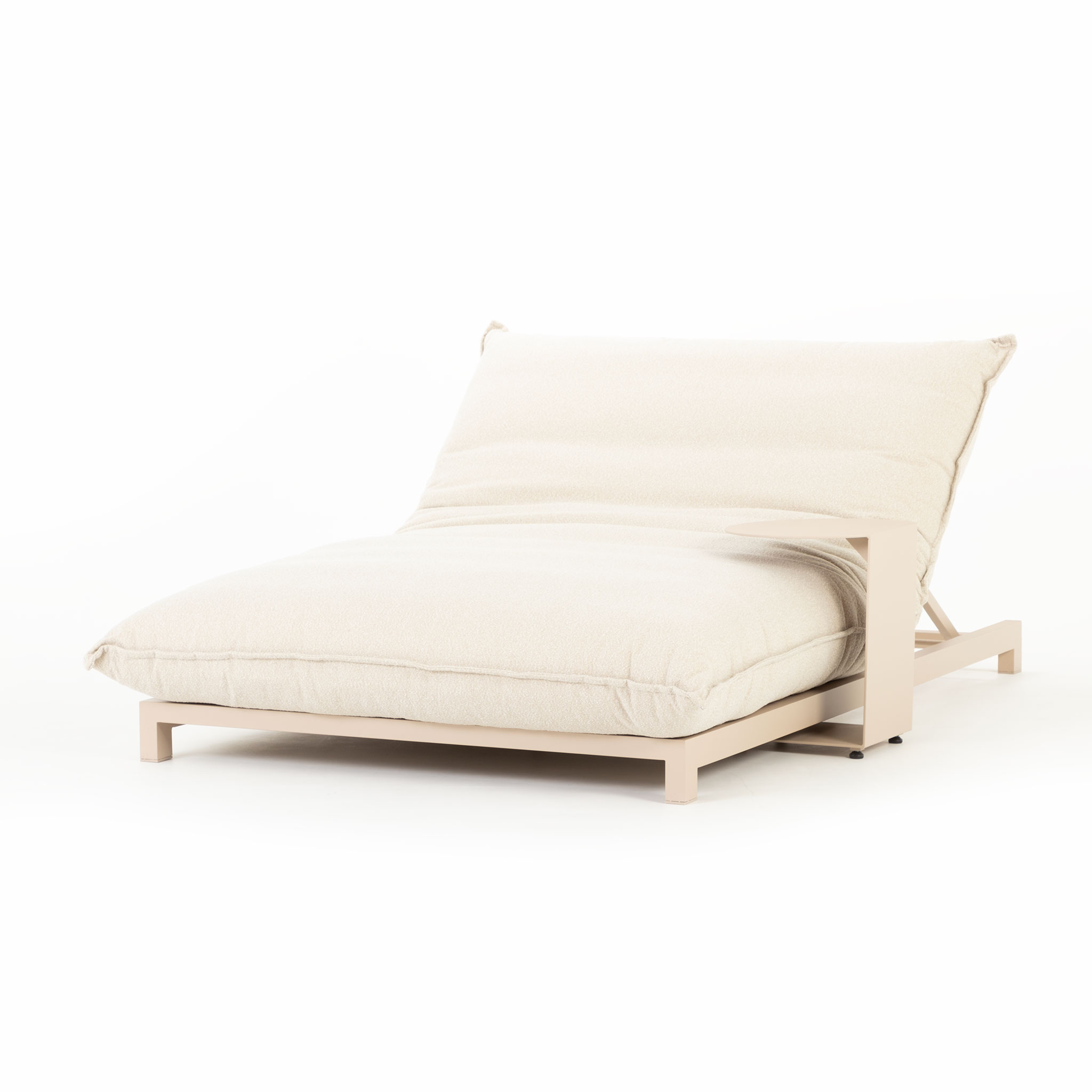 Rhodes Outdoor Daybed With Side Table, Taupe