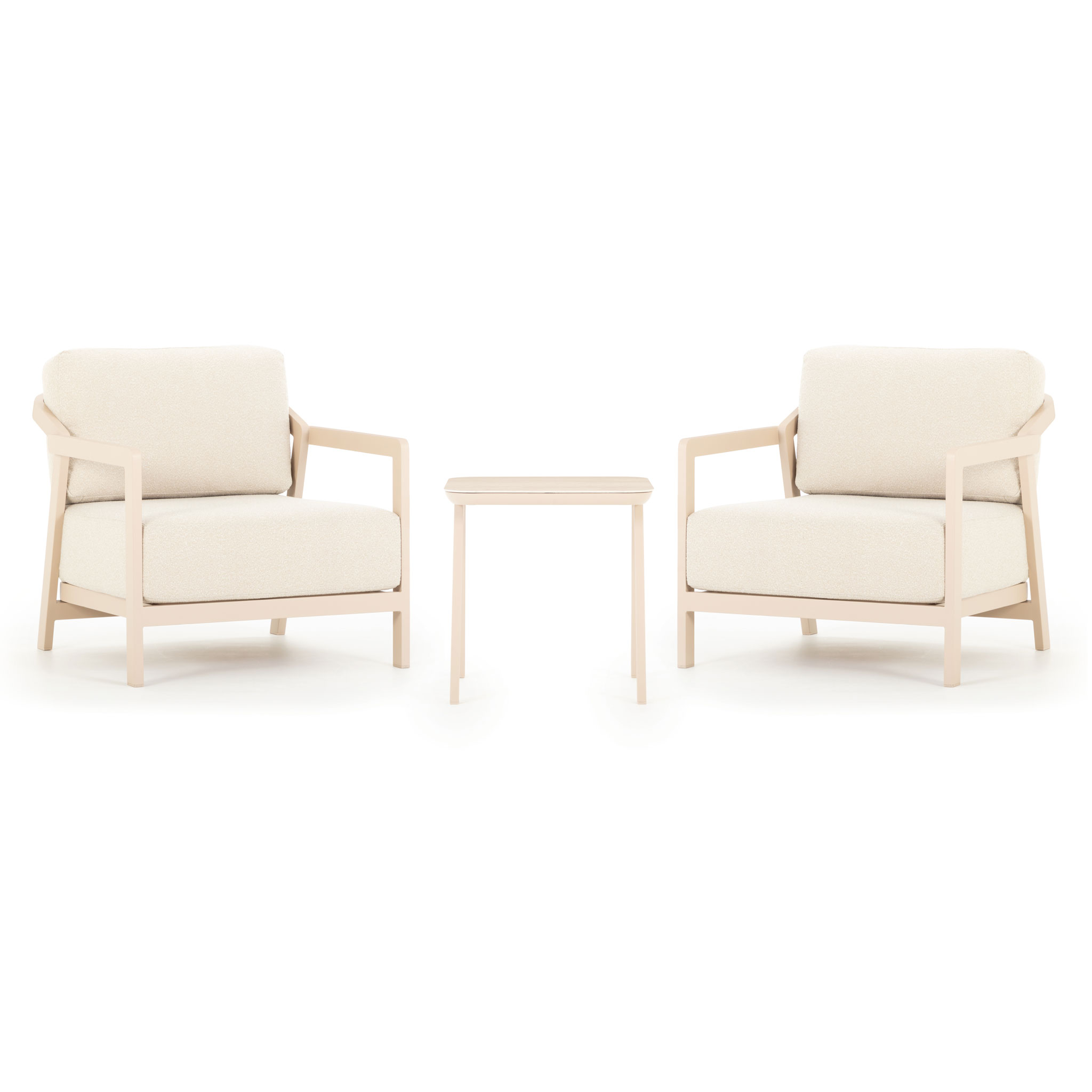 Rhodes 3 Piece Outdoor Balcony Set, Taupe