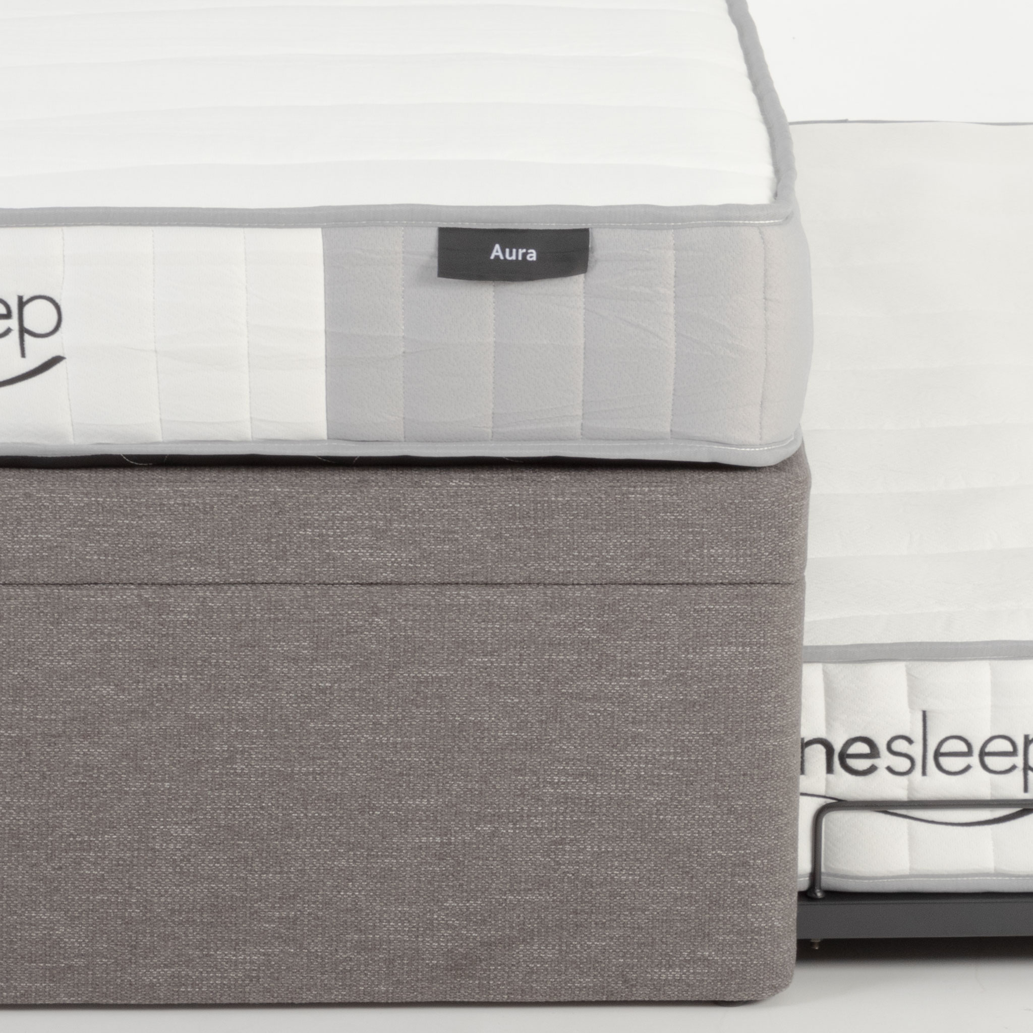 Serene & Aura King Single/ Single Trundle Bed Set, Dark Grey