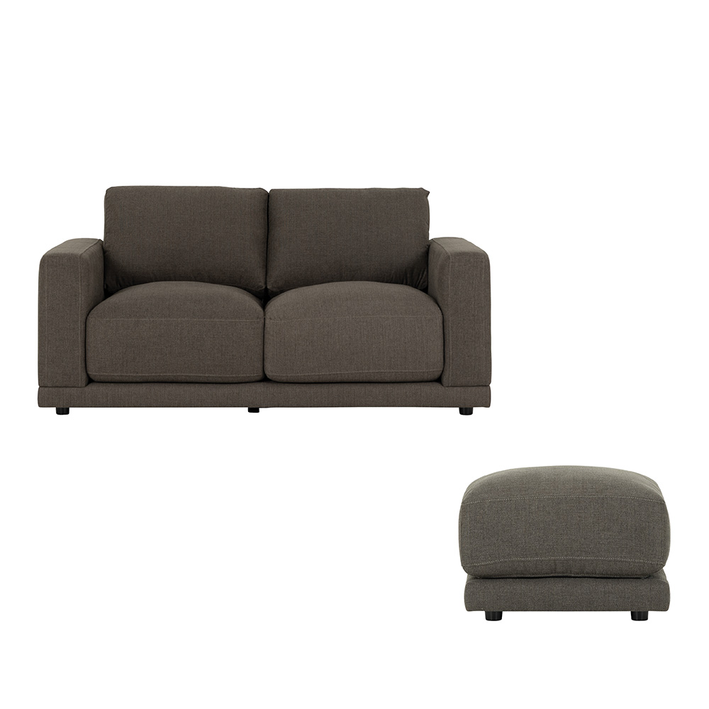 Sorin 2 Seater + Ottoman, Charcoal
