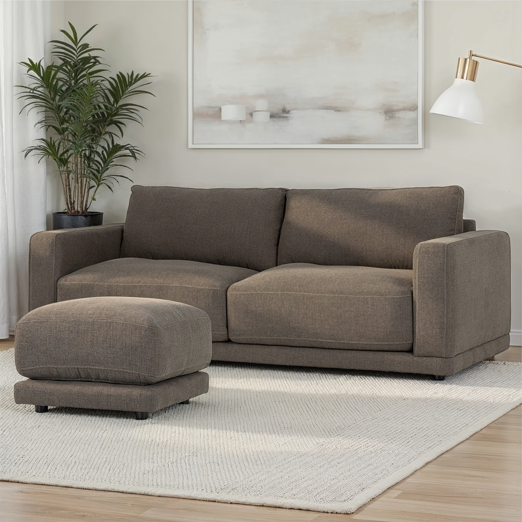 Sorin 3 Seater + Ottoman, Charcoal