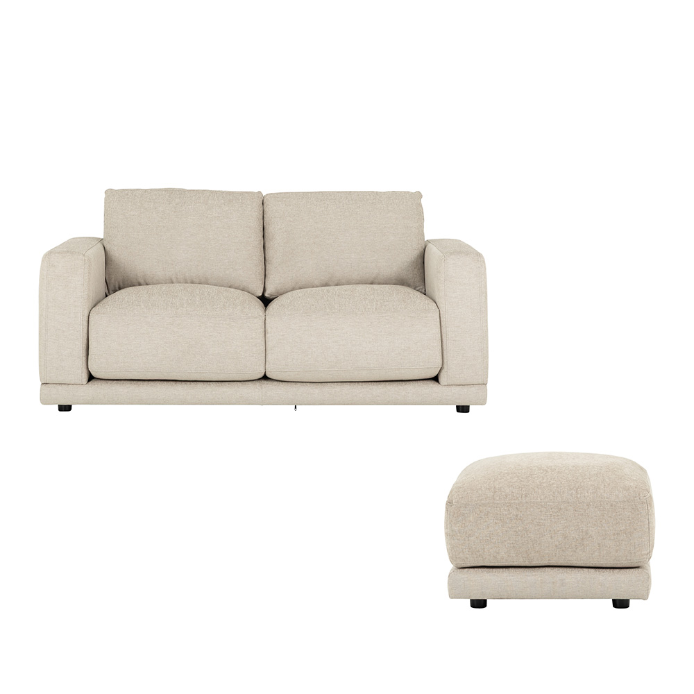 Sorin 2 Seater + Ottoman, Grey
