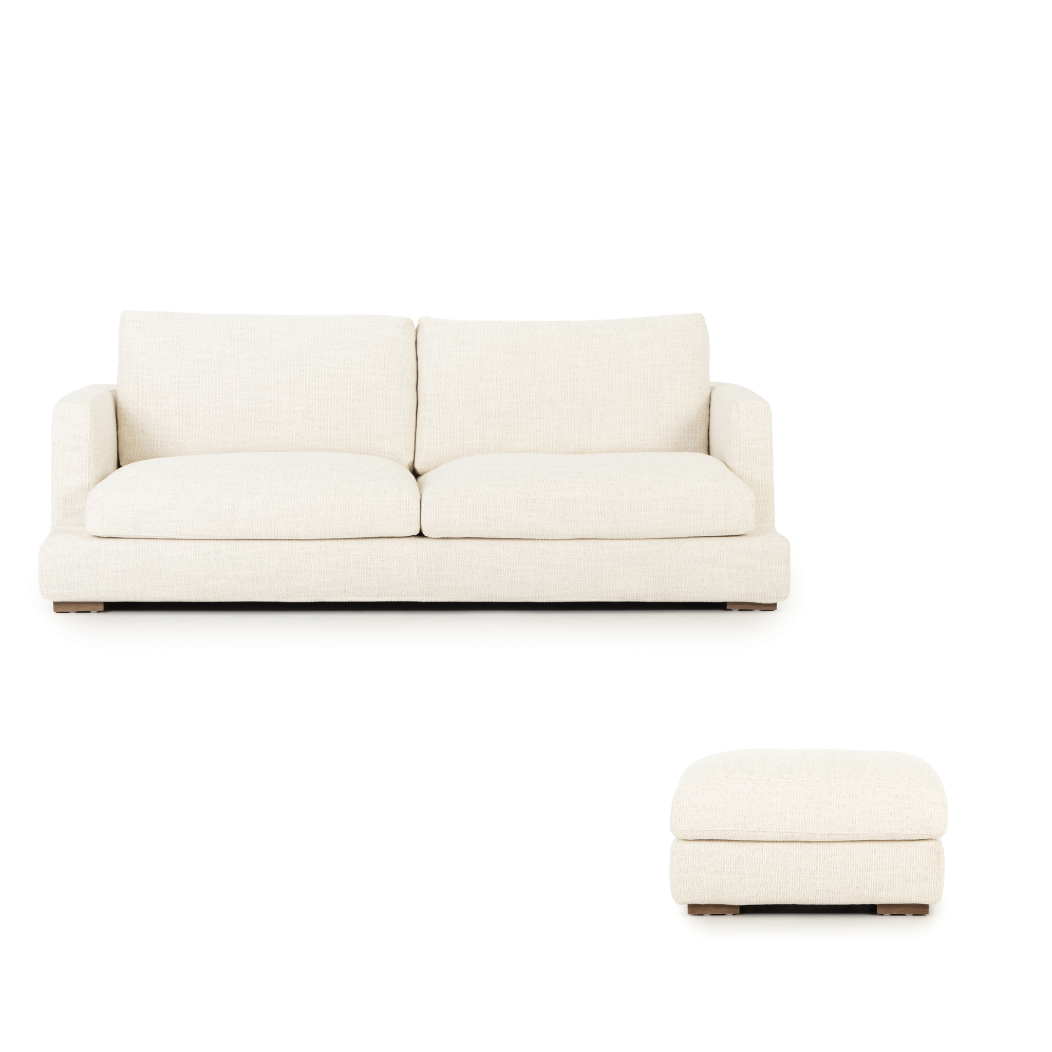 Stellar 3 Seater + Ottoman, Ivory