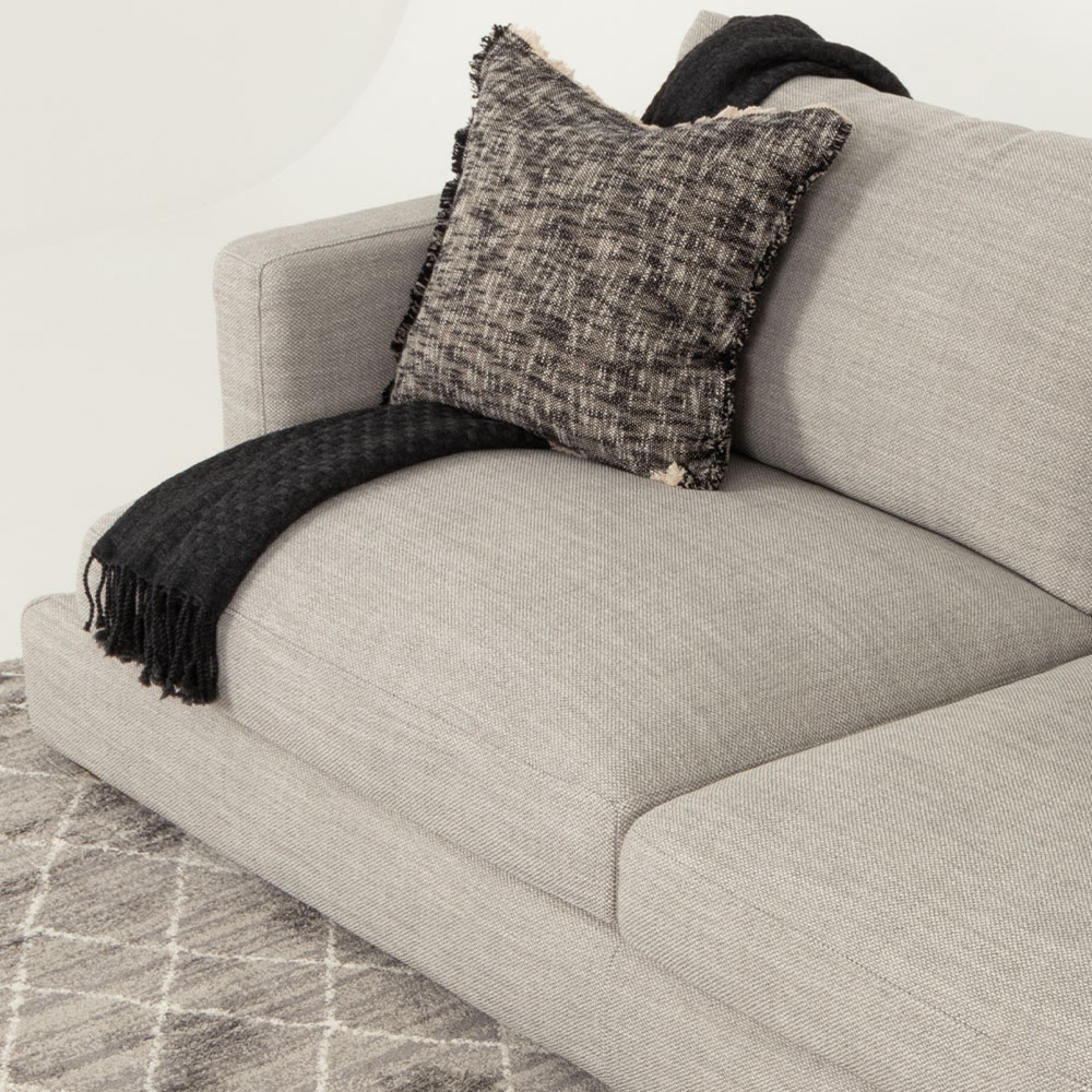 Stellar 3 Seater + Ottoman, Light Grey