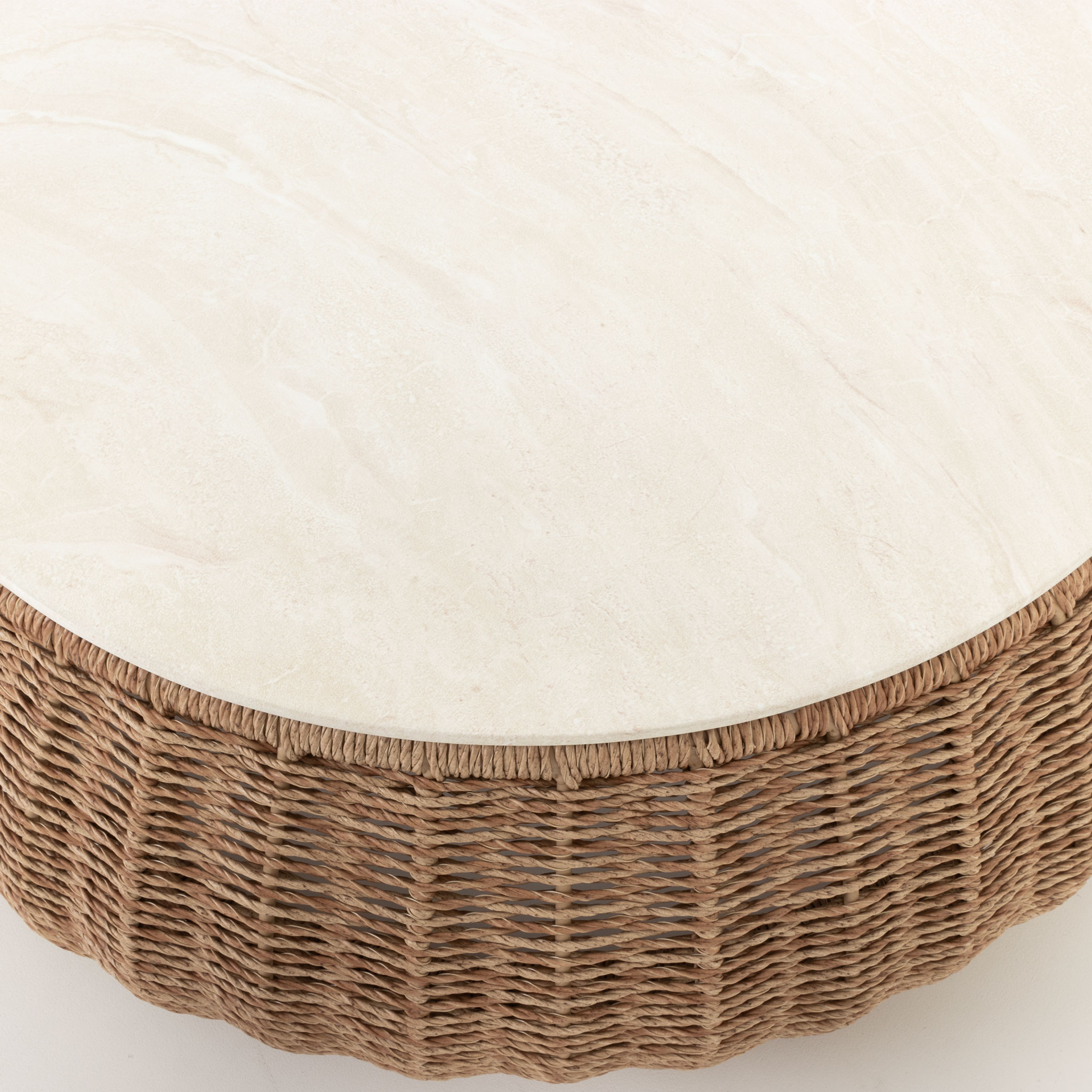 Tangier 4 Piece Outdoor Lounge Set With Coffee Table, Natural