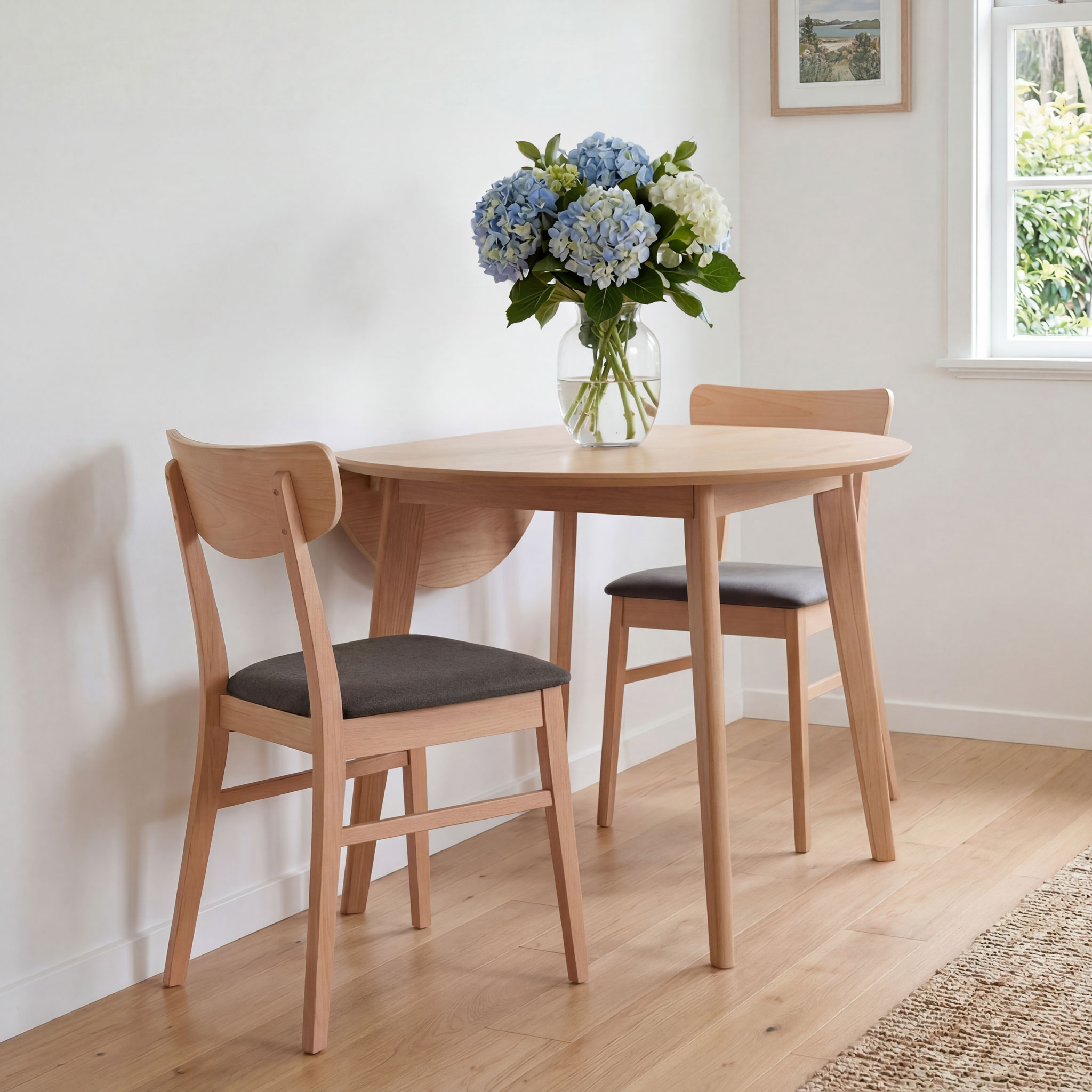 Veno 3 Piece Dining Set - W60/90, Light