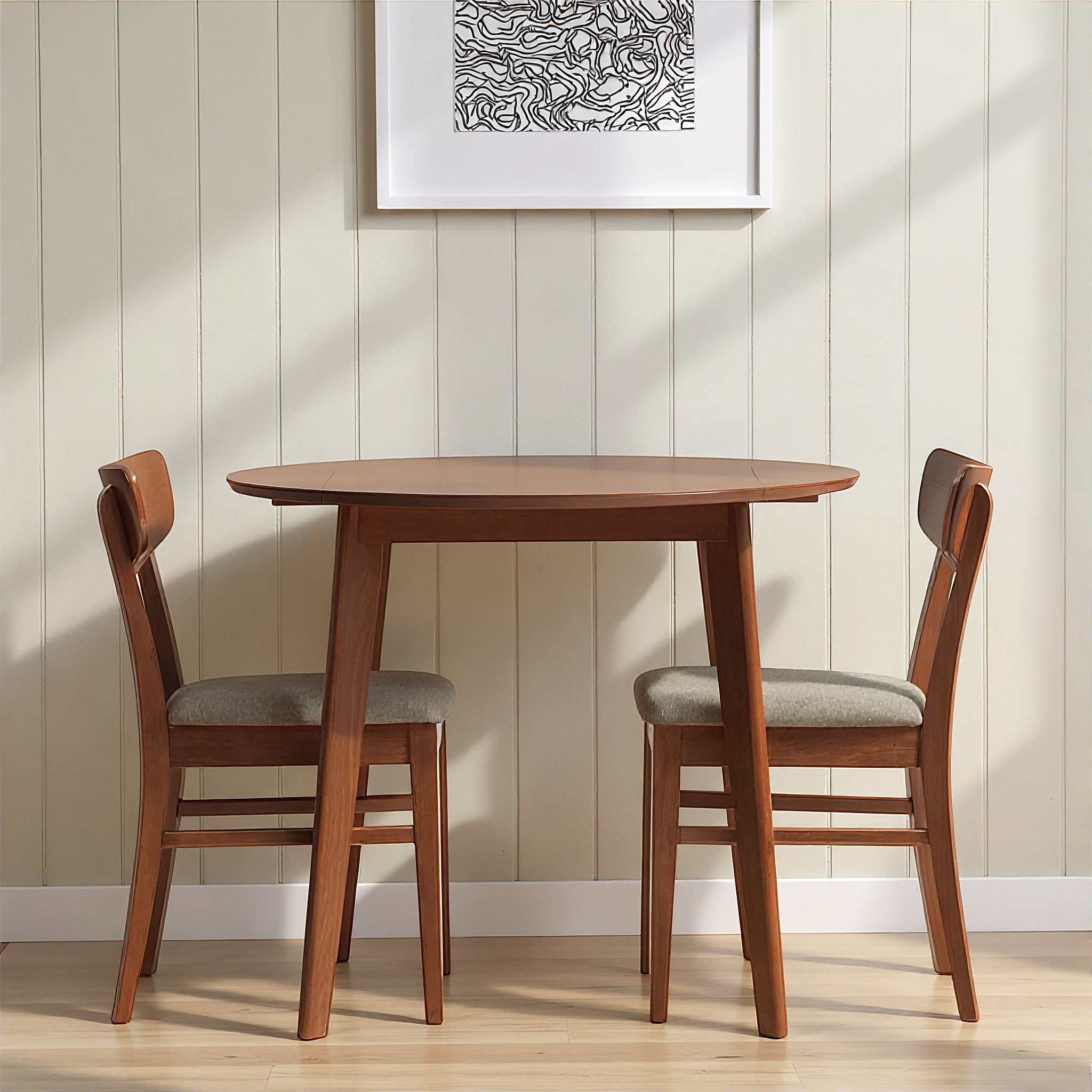 Veno 3 Piece Dining Set - W60/90, Walnut