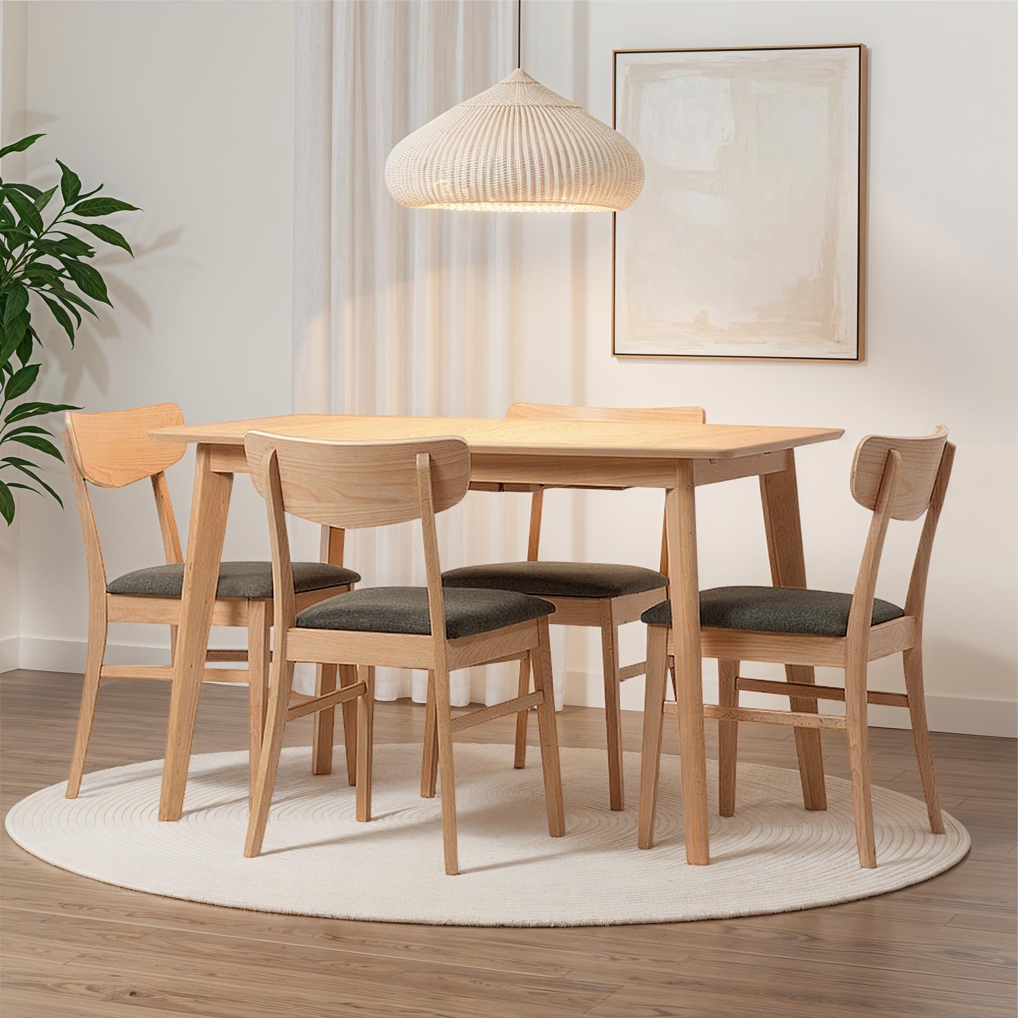 Veno 5 Piece Dining Set - W120, Light