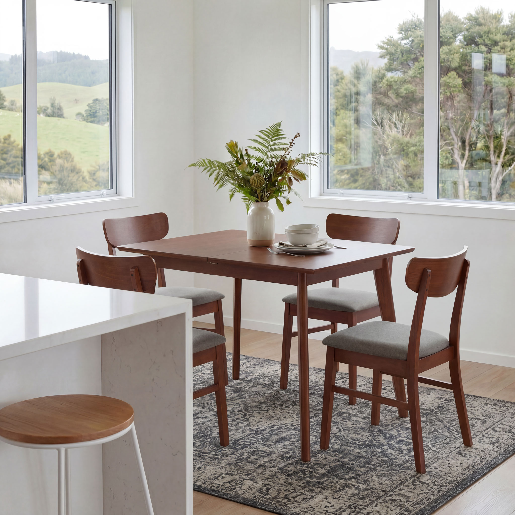 Veno 5 Piece Dining Suite - W120, Walnut