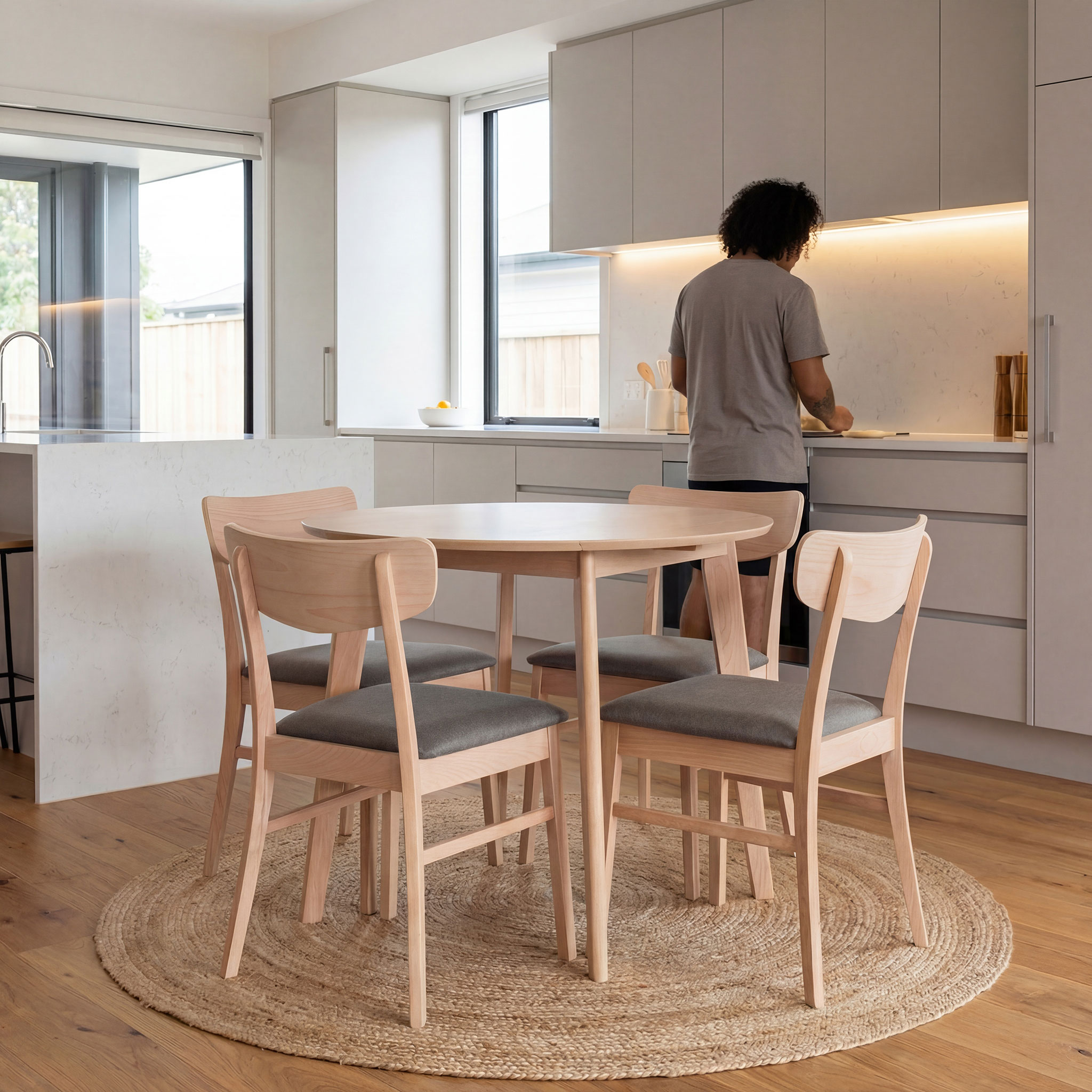 Veno 5 Piece Dining Set - W110, Light