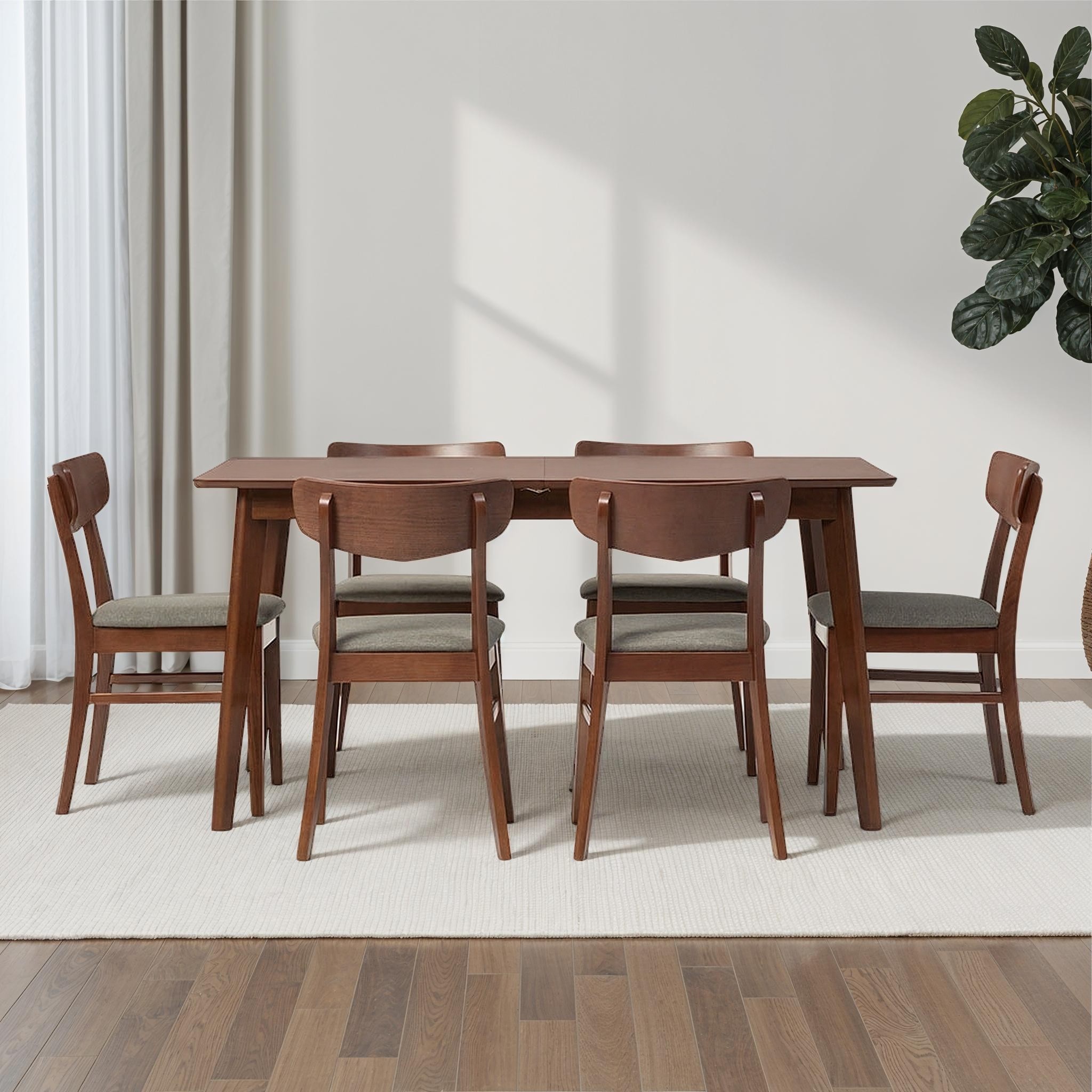 Veno 7 Piece Dining Set - W150, Walnut